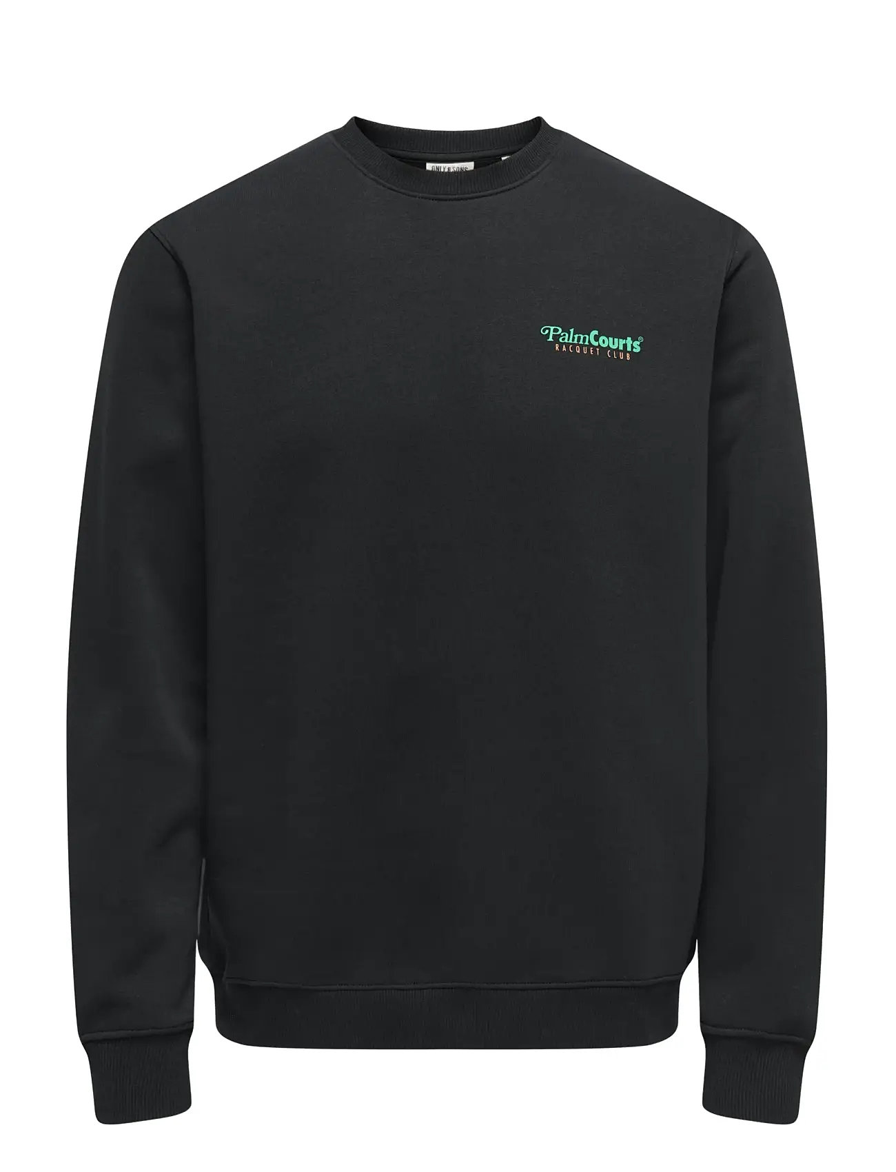 ONLY & SONS Onsten Reg Ls Crew Schwarz - XL - Herren