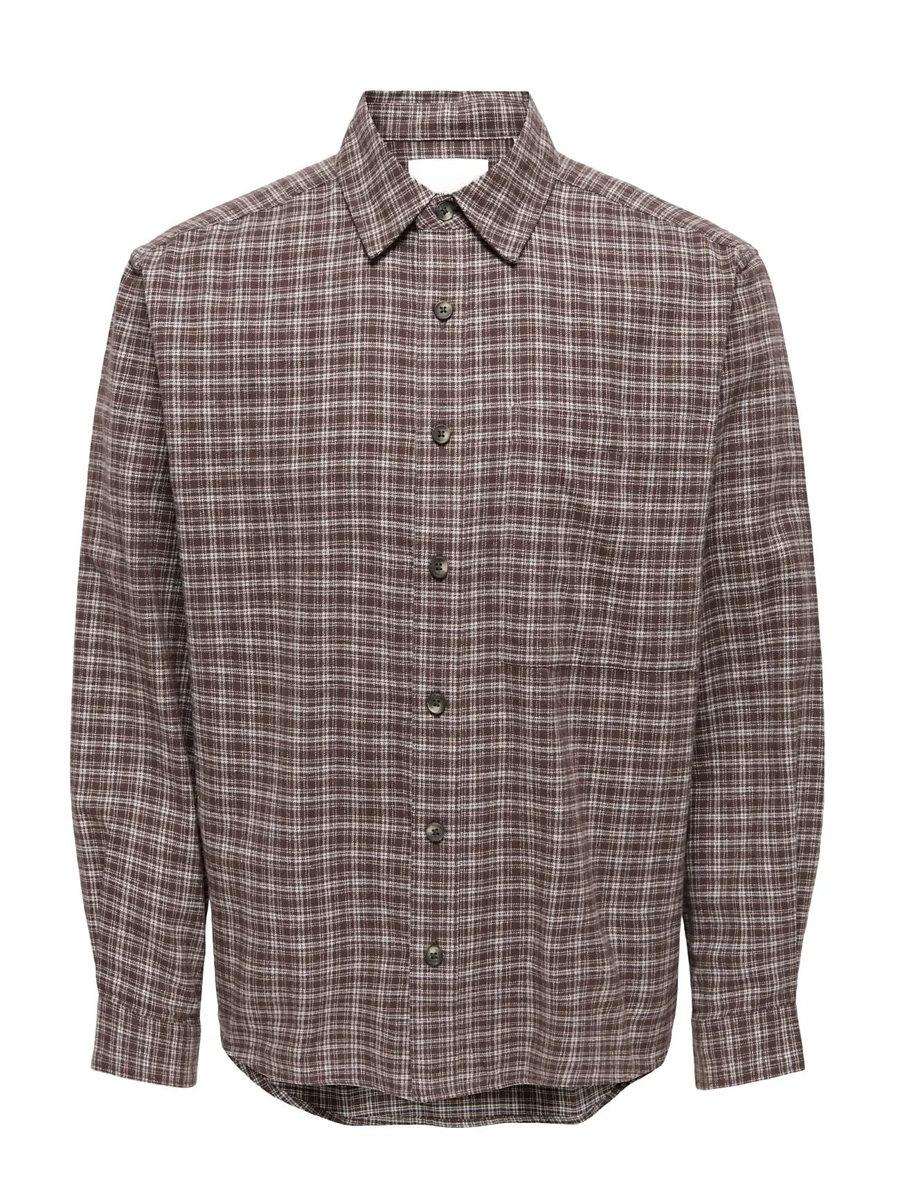 ONLY & SONS Onsgudmund Loose Ls Checked Shirt, S, Brown, Shirts > Checkered Shirt, Herre