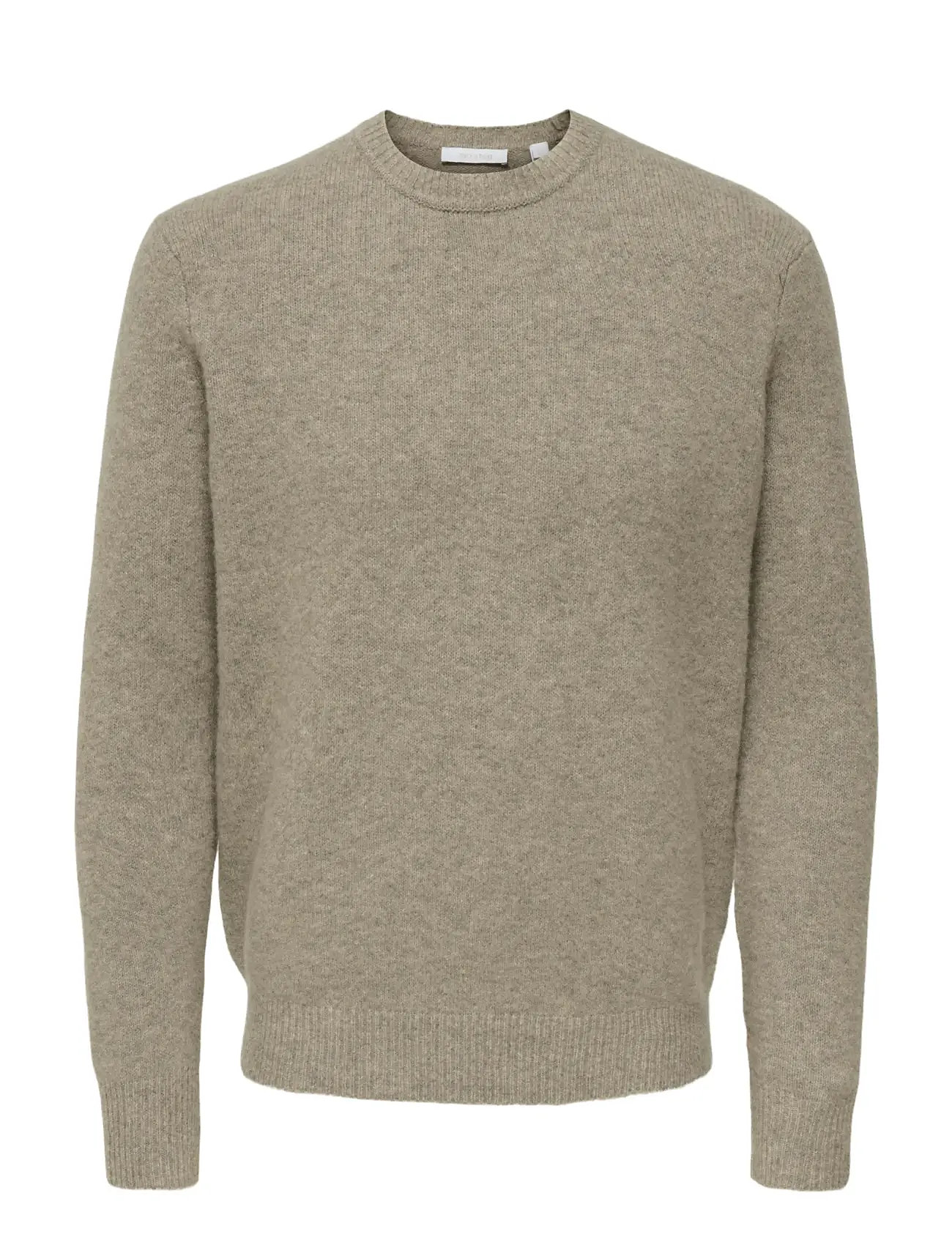 ONLY & SONS Onsray Reg Ls Crew Knit Frml Beige - XL - Herren