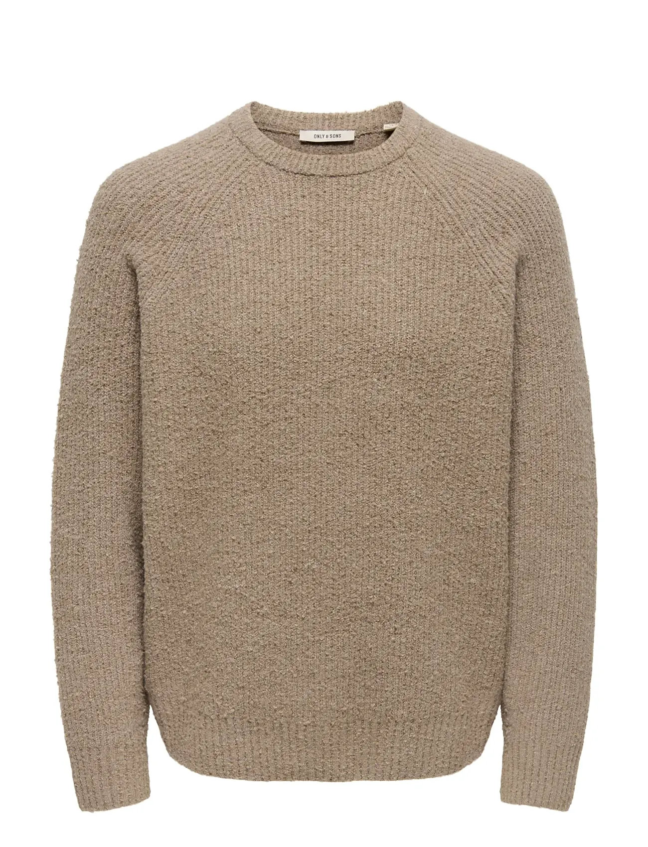 ONLY & SONS Onsdale Life Rlx Ls Raglan Knit Beige - XS - Herren