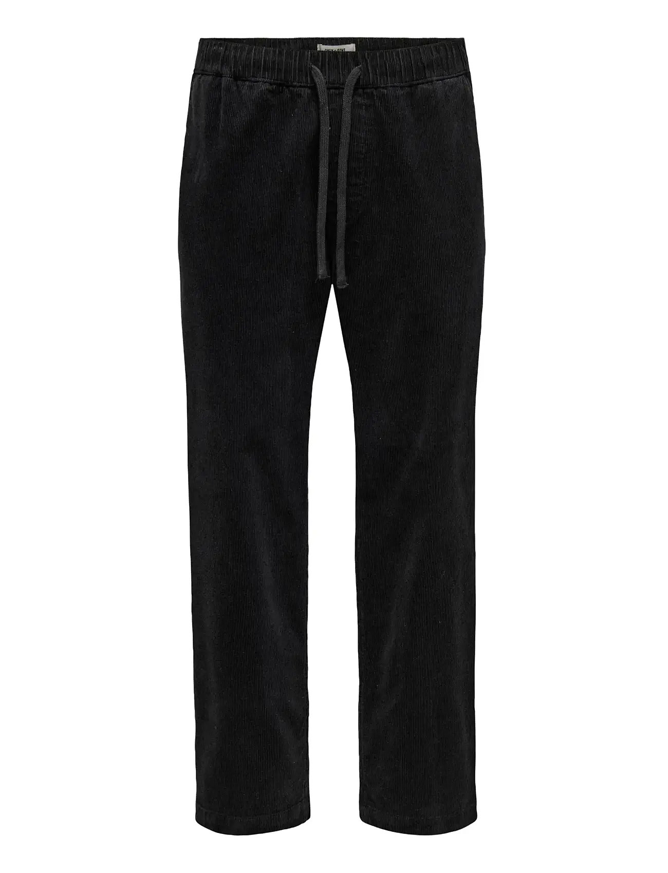 ONLY & SONS Onsfade Loose 0188 String Cord Hose Schwarz - XS - Herren