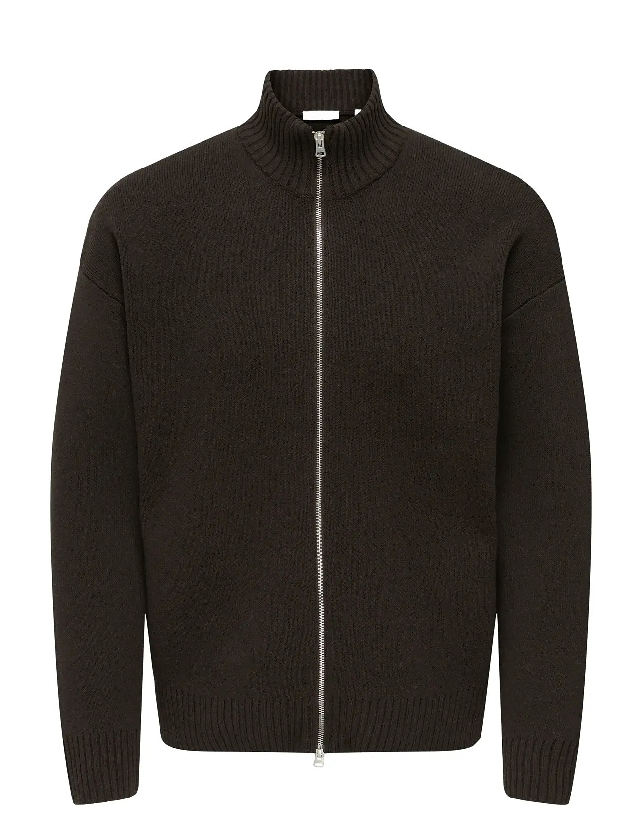 ONLY & SONS Onsblake Ds High Neck Cardigan Knit Noos Braun - XL - Herren