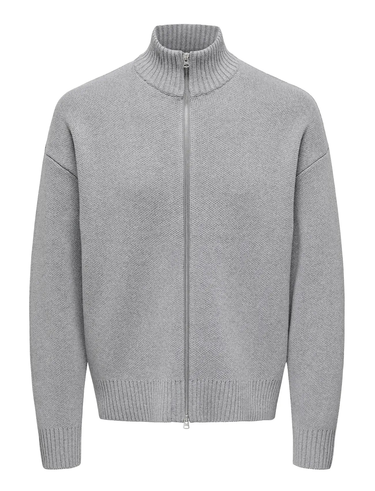 ONLY & SONS Onsblake Ds High Neck Cardigan Knit Noos Grau - XXXL - Herren