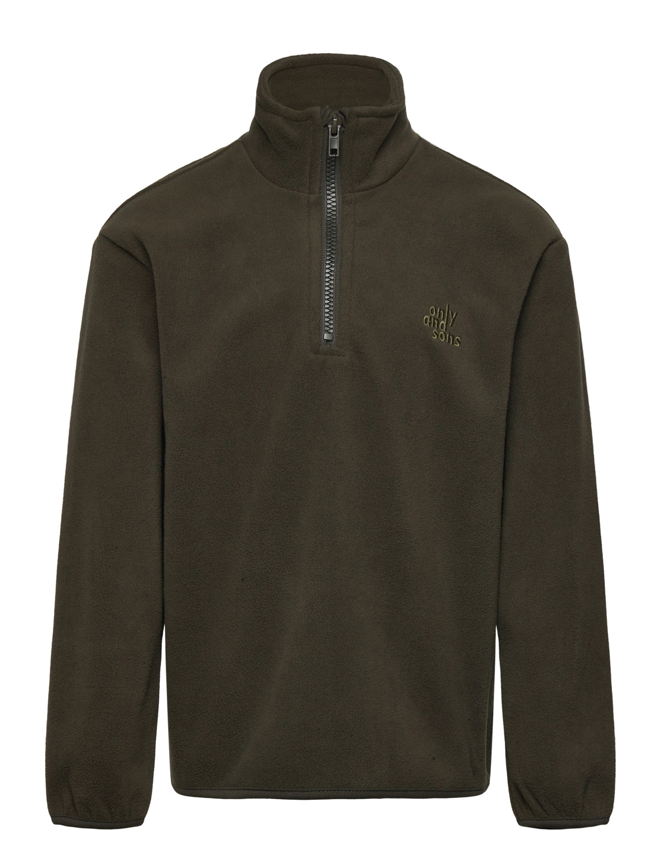 ONLY & SONS Osjjens Ls Fleece Half Zip Swt Khaki - 146-152 - Kinder