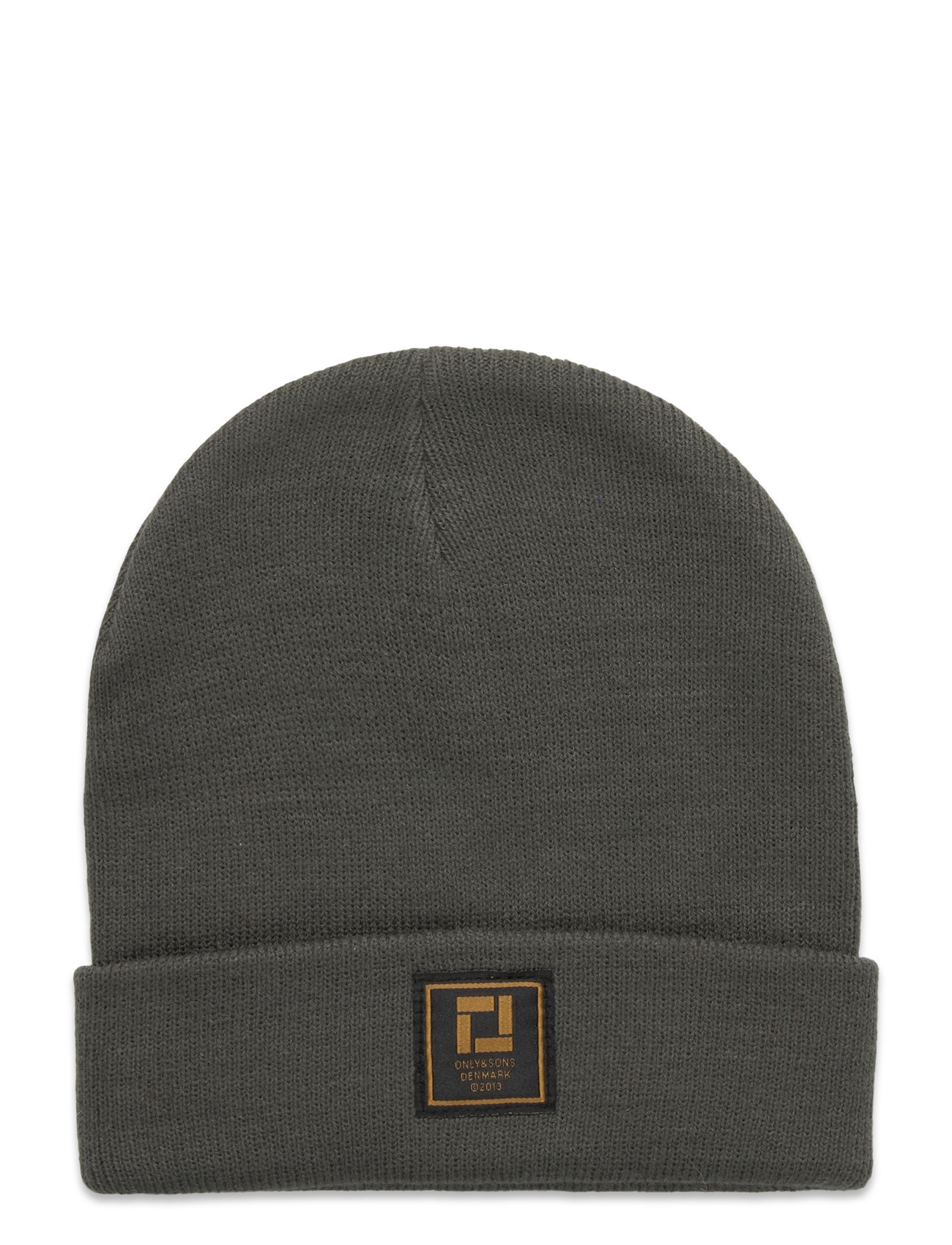 ONLY & SONS Osjisaac Flach Knit Logo Pudelmütze Acc Khaki - One Size - Kinder