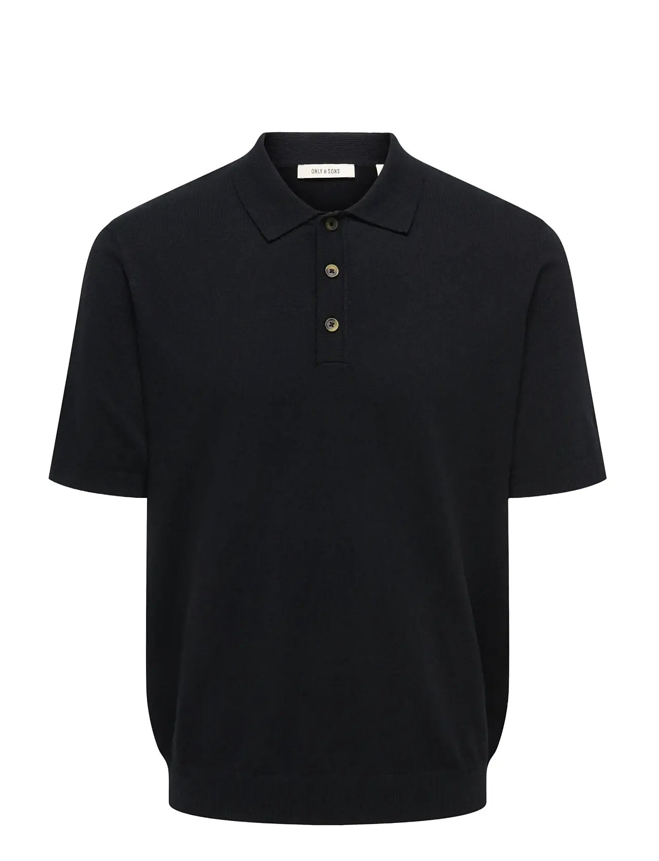 ONLY & SONS Onsloui Reg 12 Ss Mel Polo Knit Noos Schwarz - XL - Herren