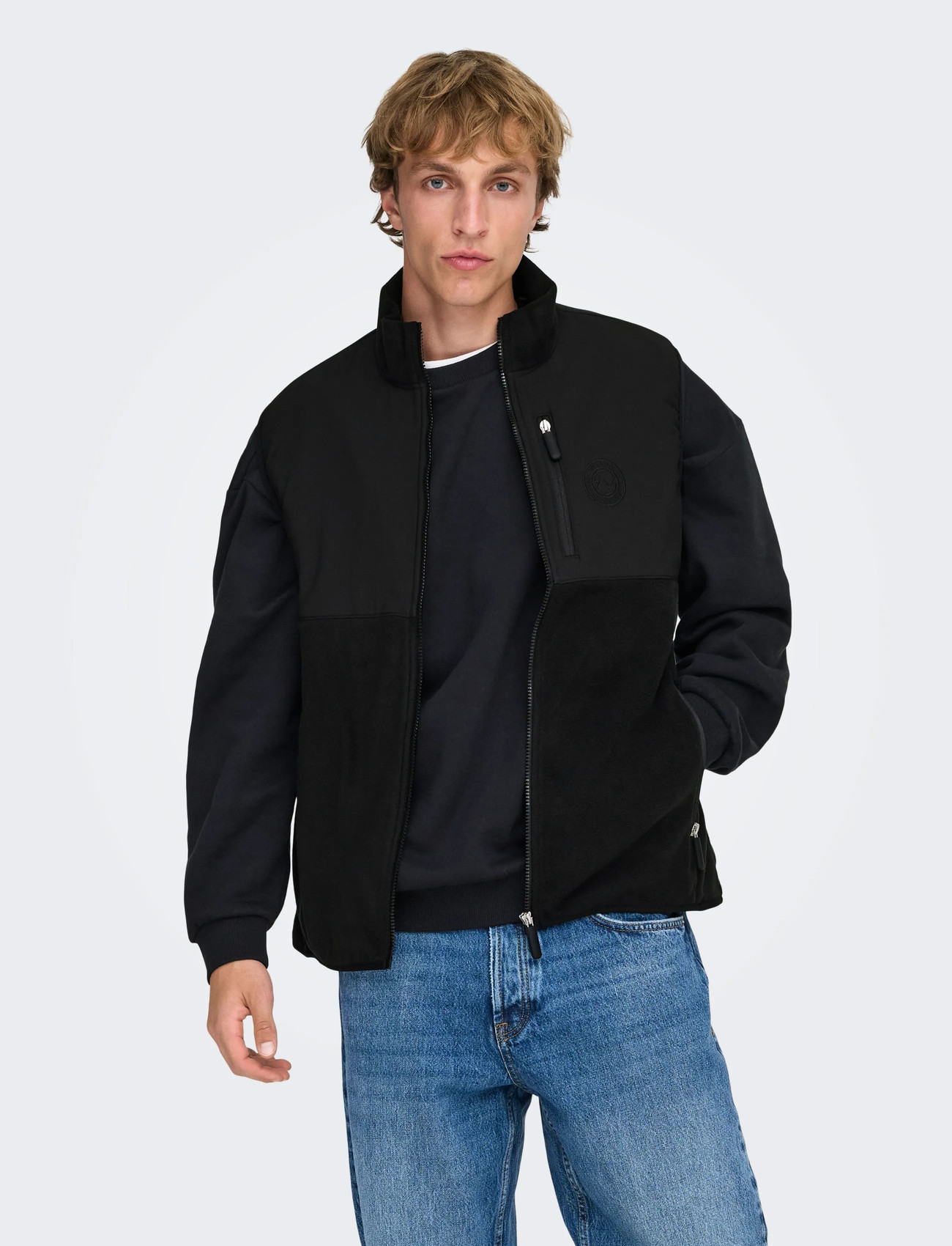 ONLY & SONS Onschuckfleece Vest Otw, XXL, Black, Overtøj > Veste, Herre