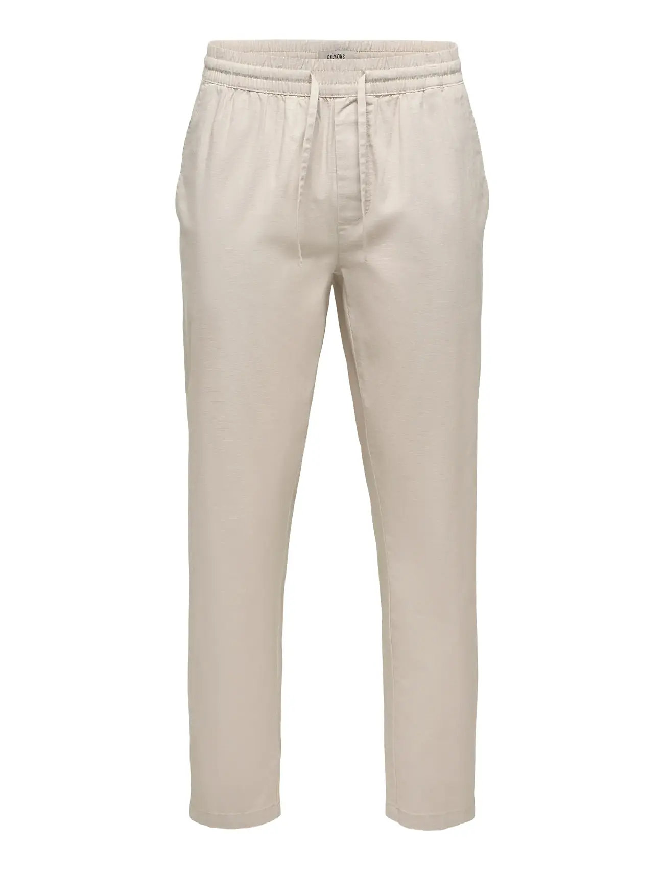 ONLY & SONS Onsreid Linus Tapered 0571 Slub Hose Beige - L - Herren