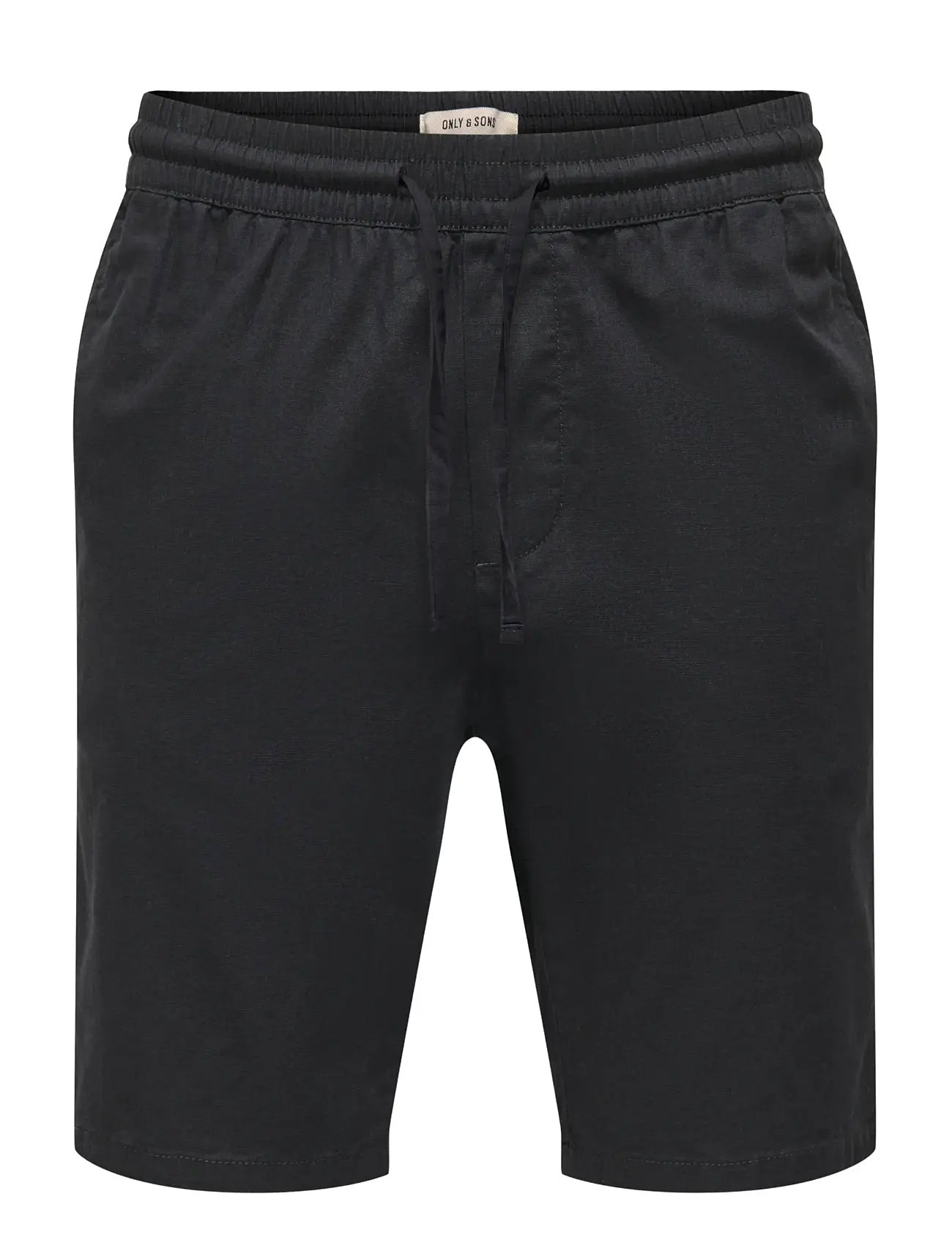 ONLY & SONS Onsreid Slim 0571 Slub Shorts Vd Schwarz - L - Herren
