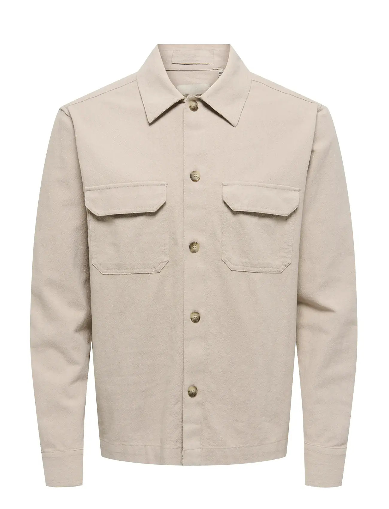 ONLY & SONS Onscolt Reg L/S 0570 Shirt Noos Beige - XS - Herren