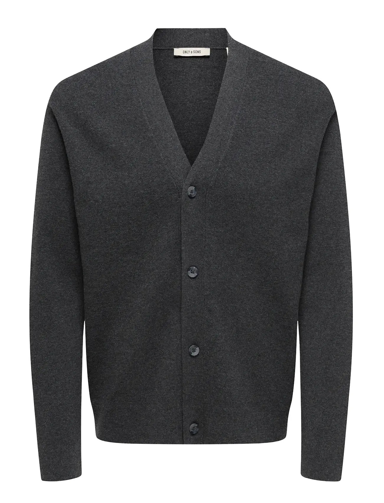 ONLY & SONS Onsting Life Reg Ls Cardigan Knit Noos Grau - S - Herren