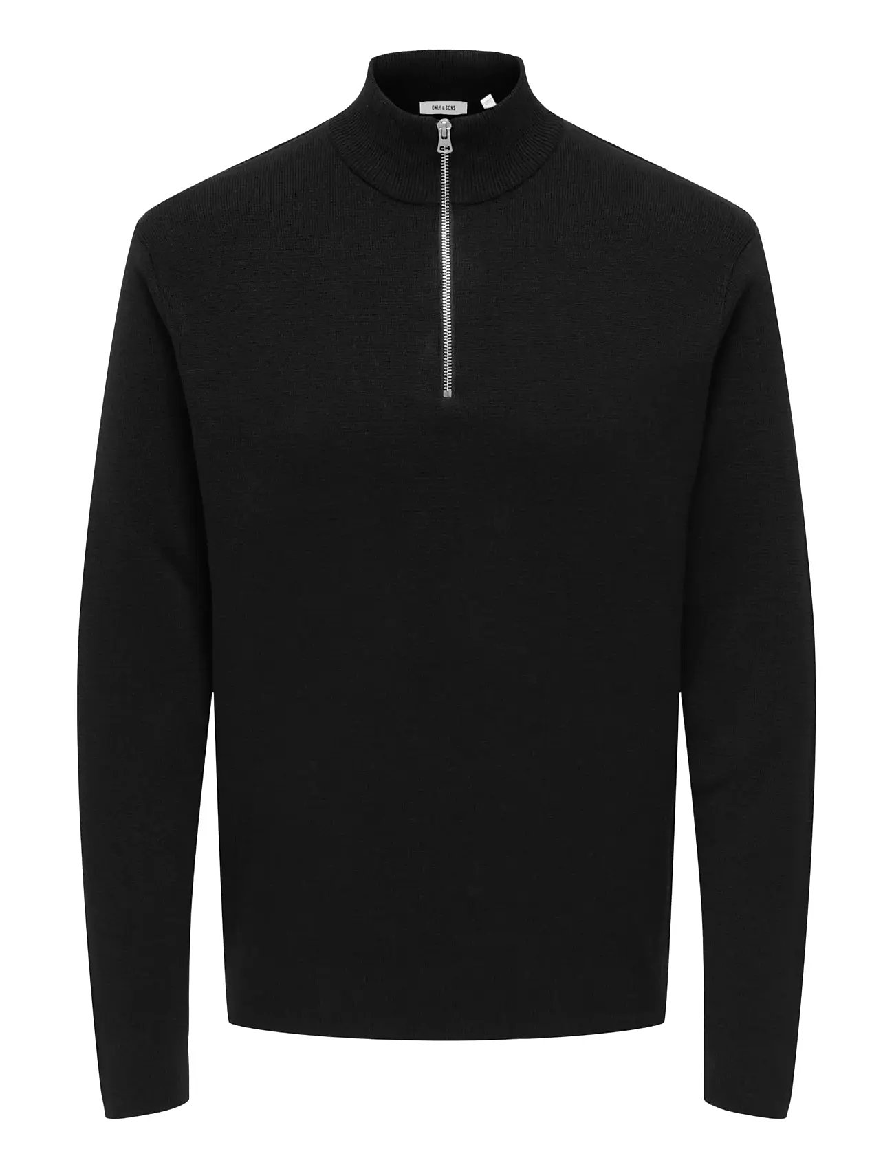 ONLY & SONS Onsting Life Reg Half Zip Knit Noos Schwarz - XXL - Herren