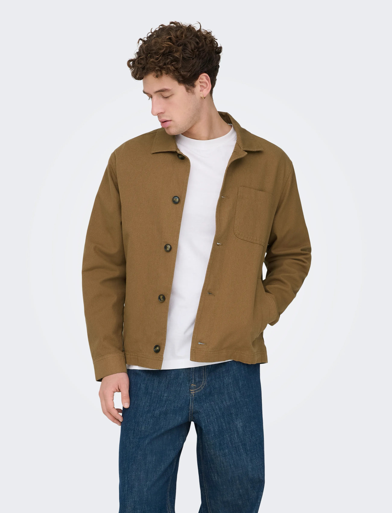 ONLY & SONS Onsronnie Ctn Jacket Otw, XXL, Brown, Jakker > Lette Jakker, Herre