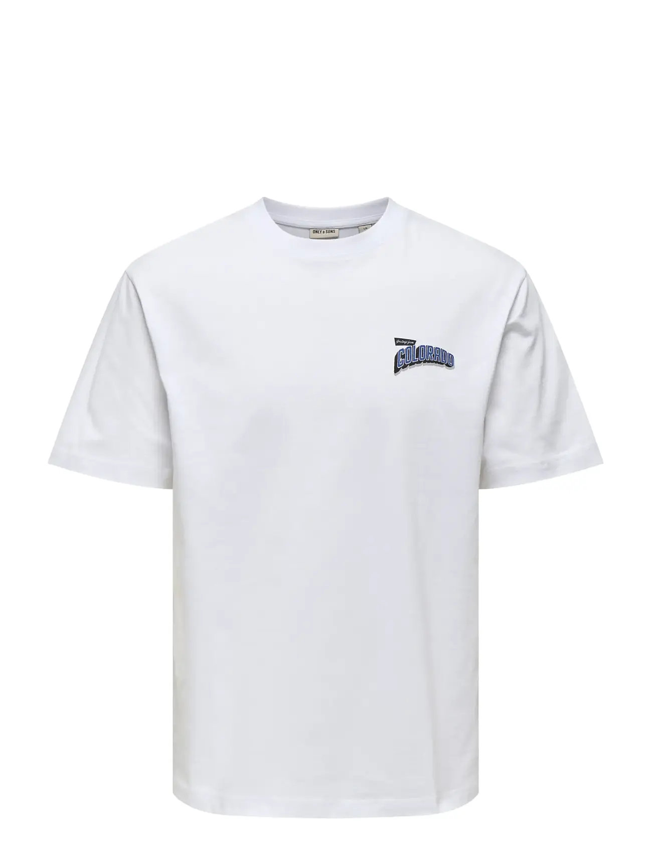ONLY & SONS Onsfred States Life Rlx Ss Tee Cs Cbo Weiß - XXL - Herren
