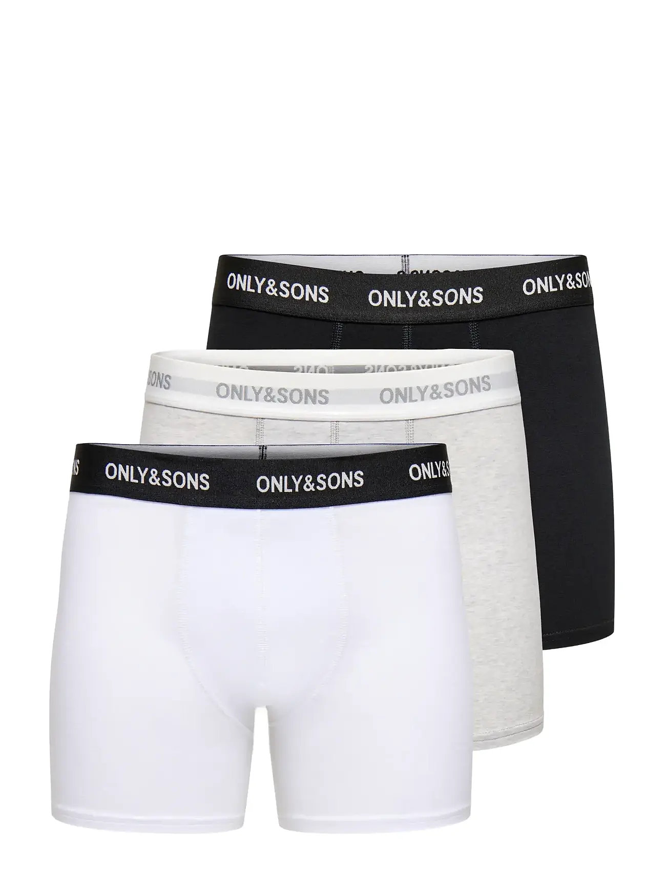 ONLY & SONS Onsbasic Solid Boxer 3Pack Noos Patterned - M - Herren