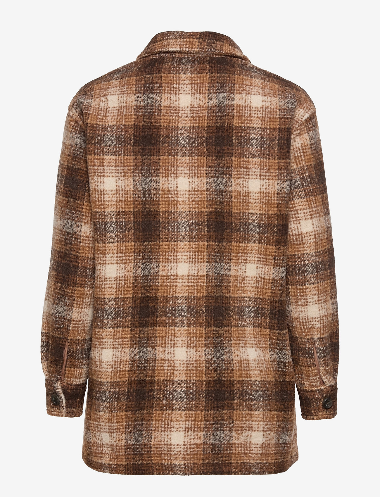 check shacket with wool