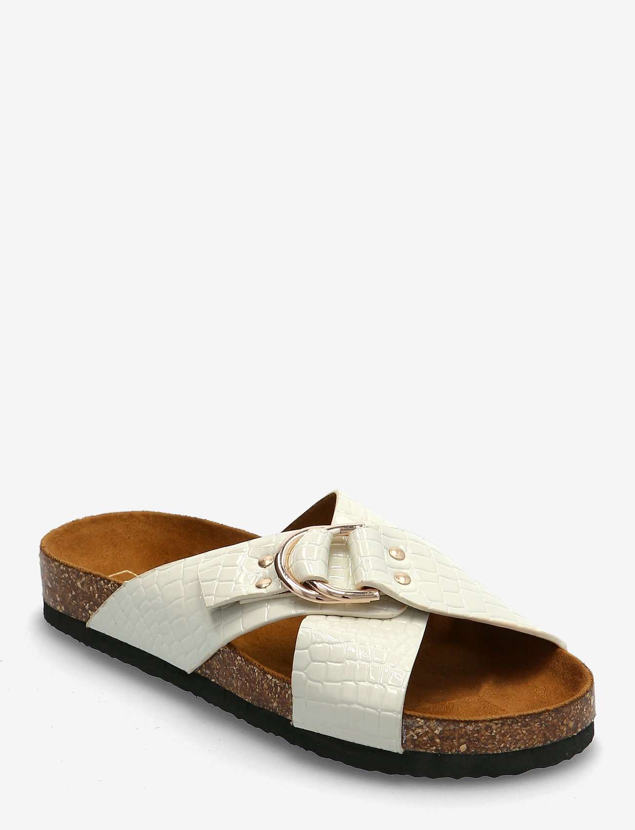 crossover flat sandals