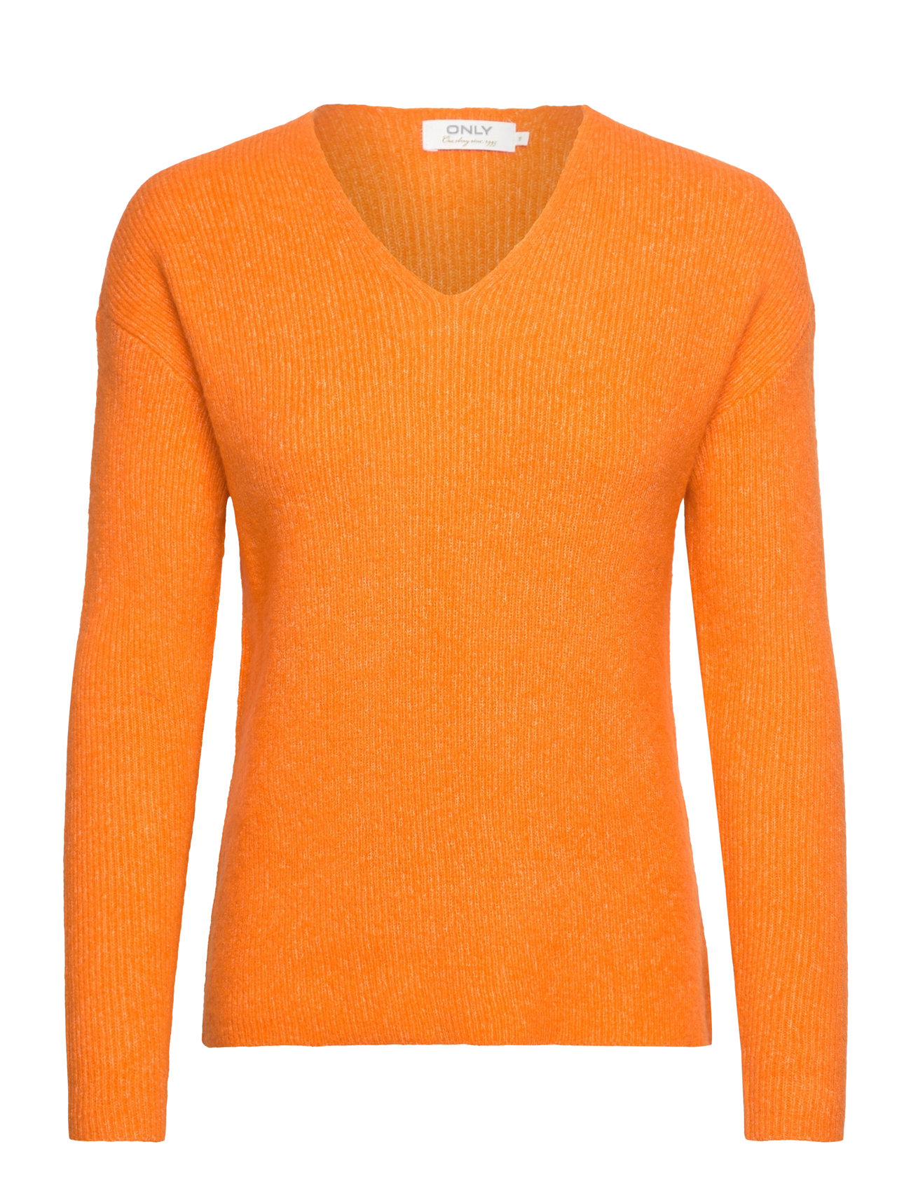 Onlcamilla V-Neck L/S Pullover Knt Noos Orange ONLY