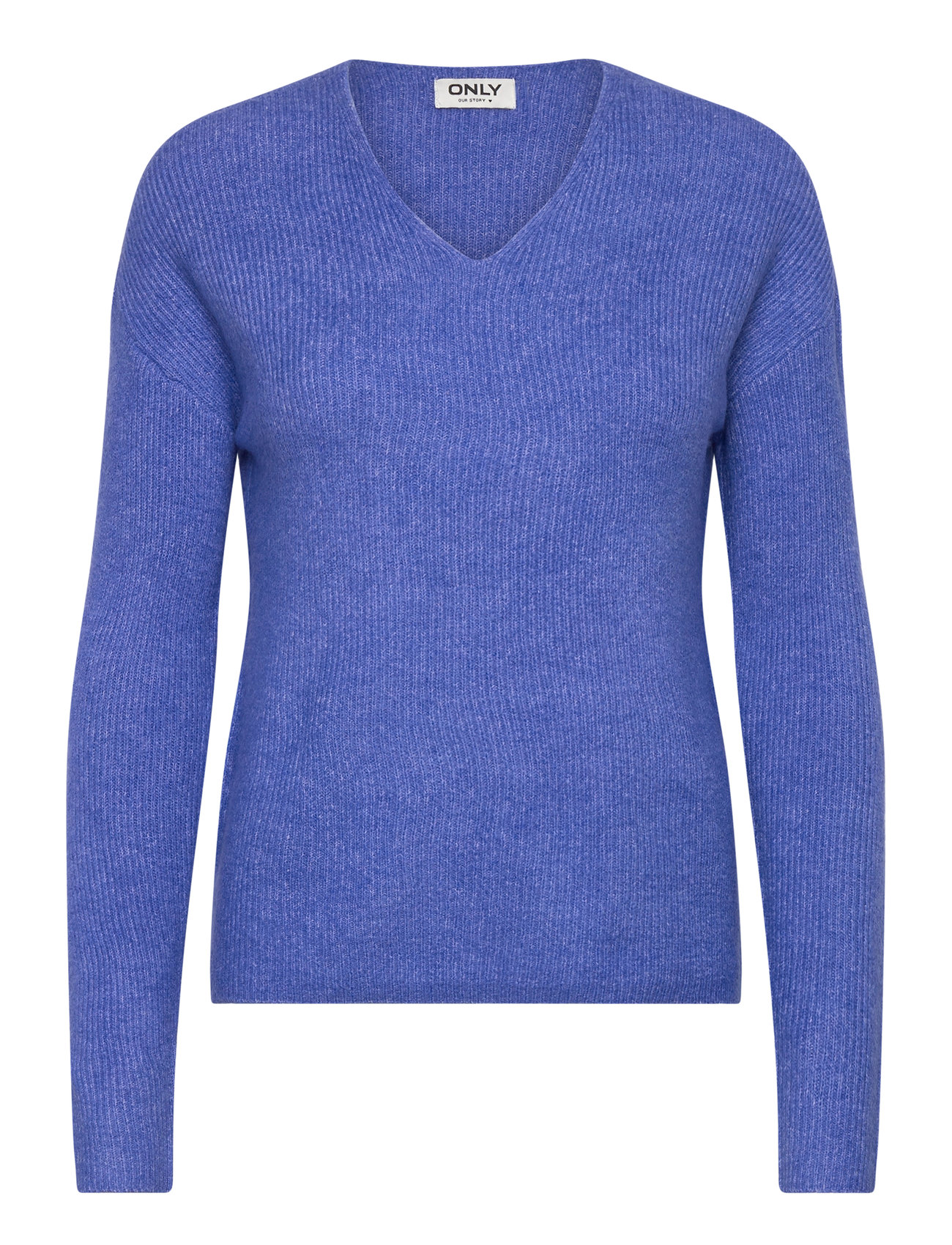 Onlcamilla V-Neck L/S Pullover Knt Noos Blue ONLY