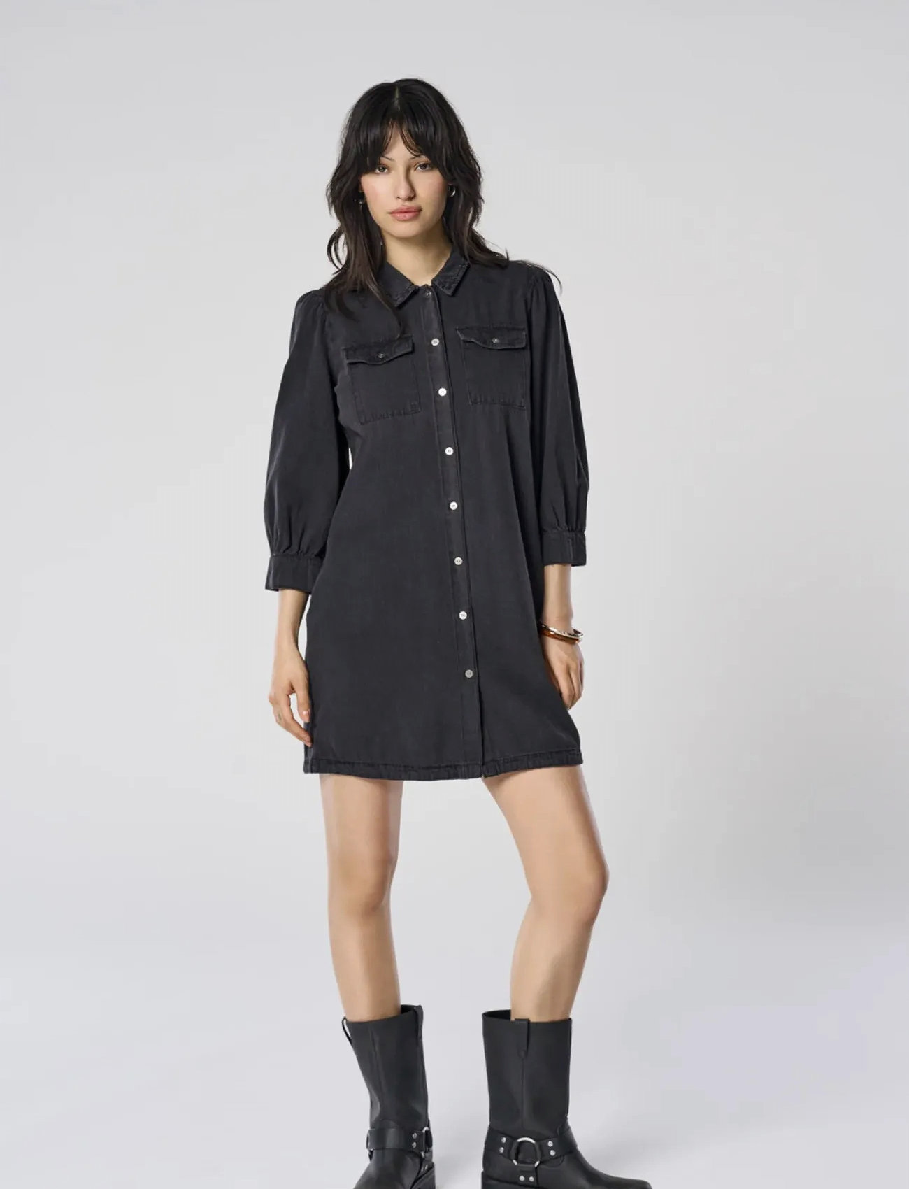 ONLY Onlfelica Dnm Dress Noos, M, Black, Kjoler > Kort Kjole, Dame
