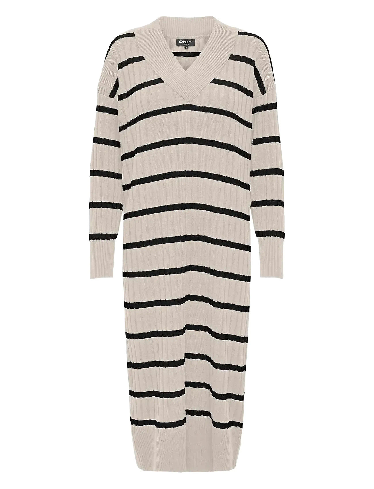 Onlnew Tessa L/S Midi V Dress Knt Noos Cream ONLY
