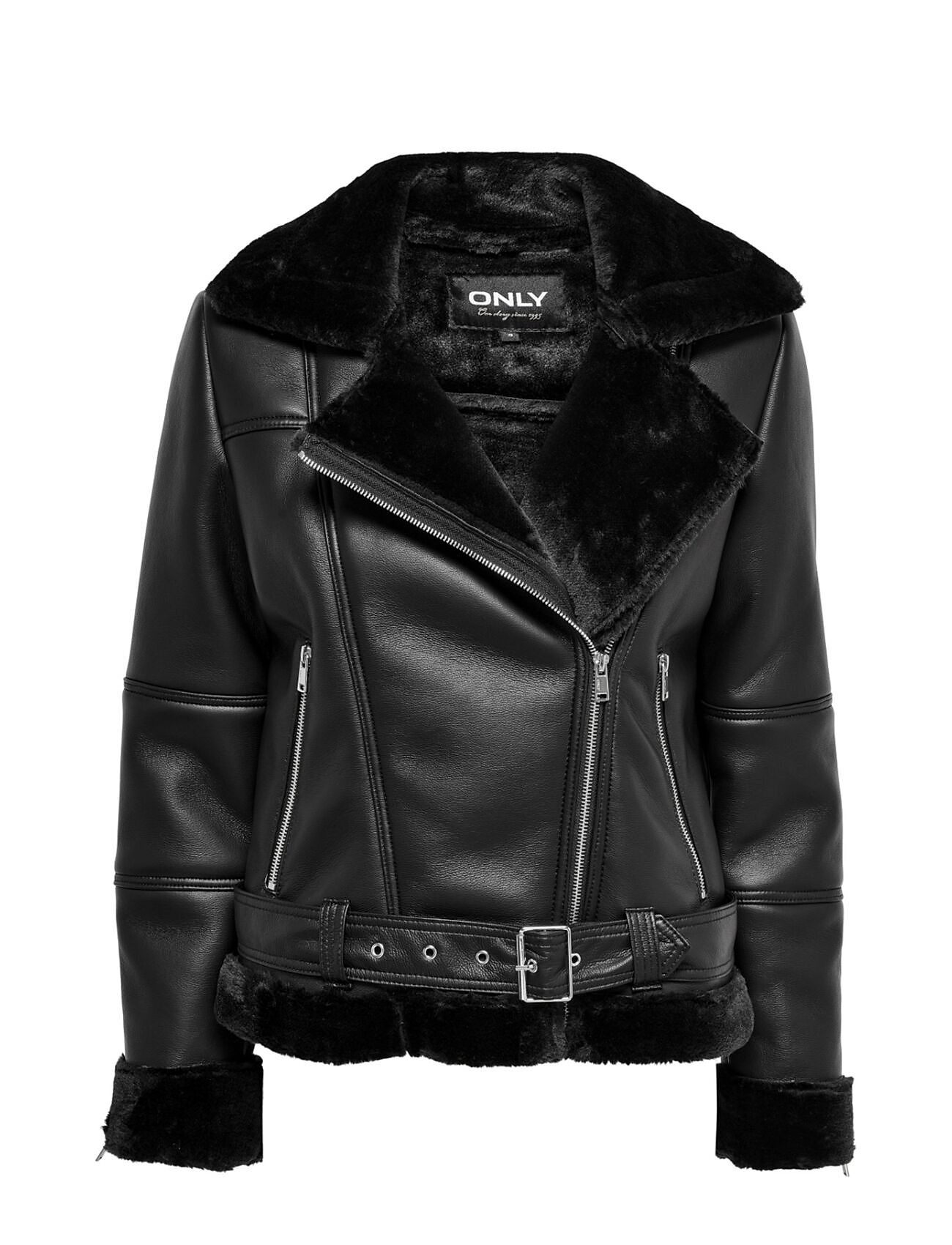 Onlagnete Faux Leather Biker Jkt Cs Otw Black ONLY