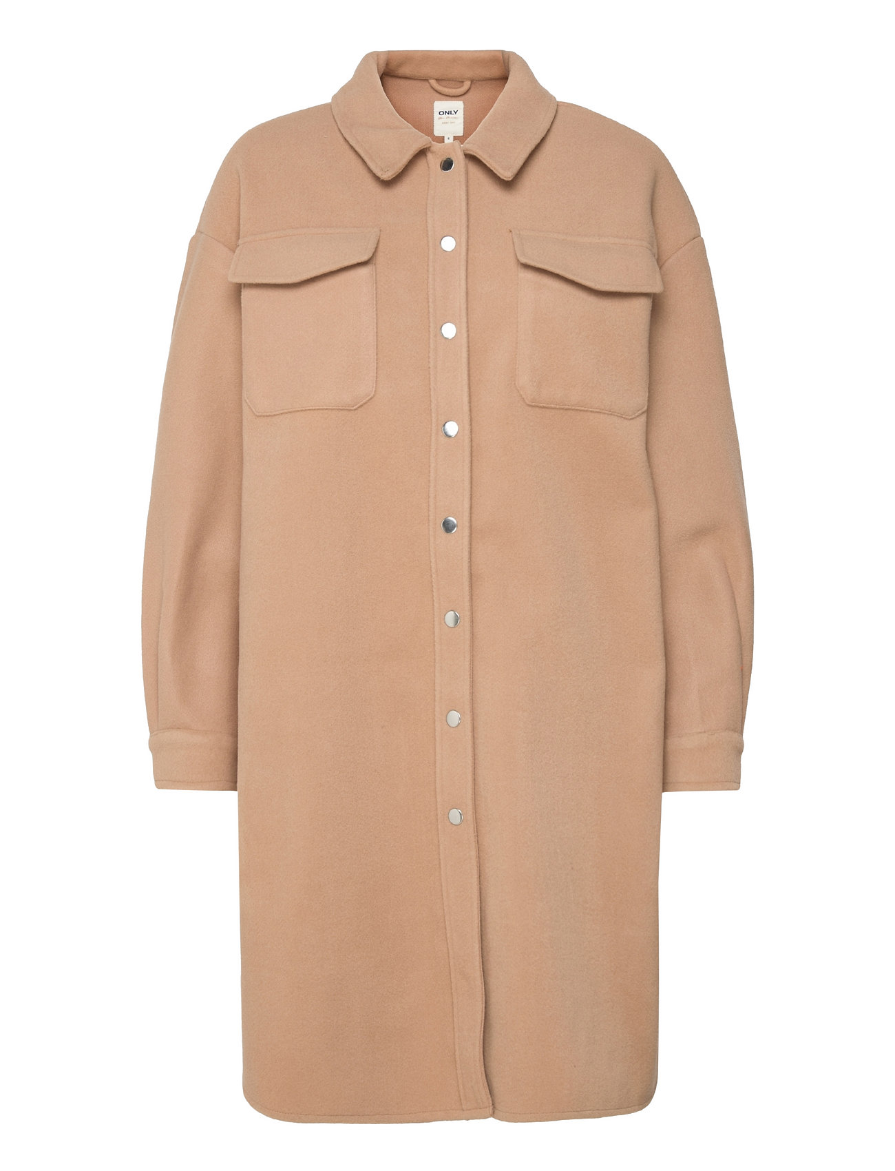 Onlelaine-Troy Ls Long Shacket Pnt Beige ONLY