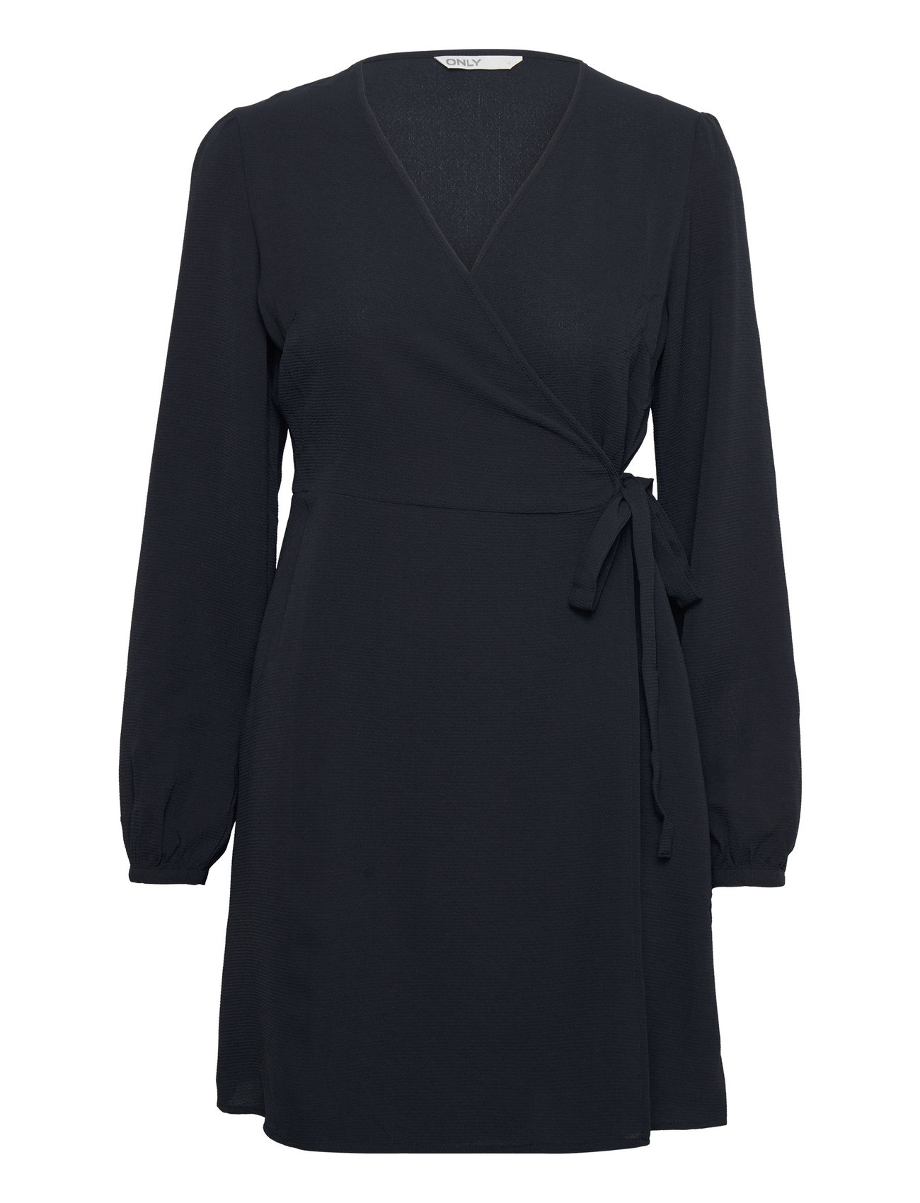 Lim balance utilfredsstillende ONLY Onlnova Lux L/s Tia Wrap Dress Solid Ptm - Korte kjoler - Boozt.com