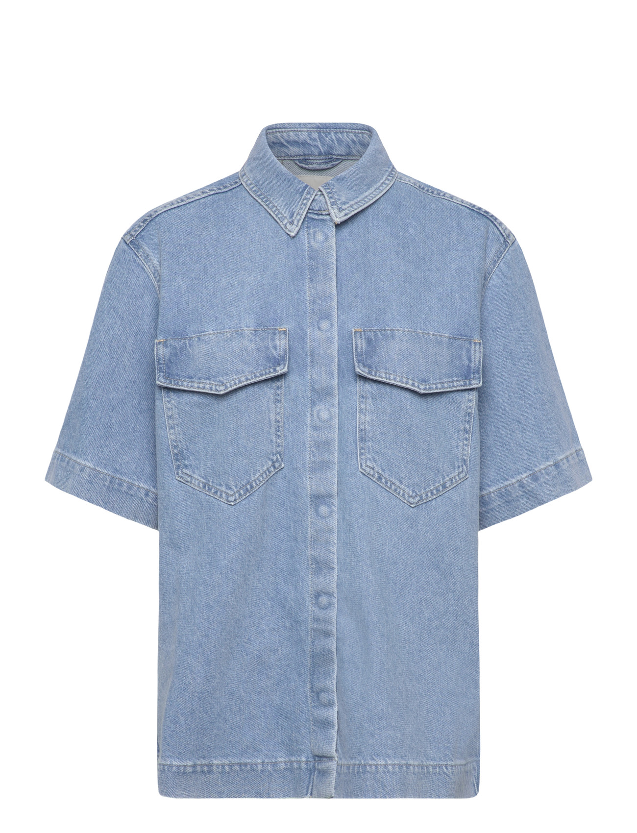 ONLY Onlsophie Oversize S/S Dnm Shirt, S, Blue, Skjorter > Denim-Skjorter, Dame