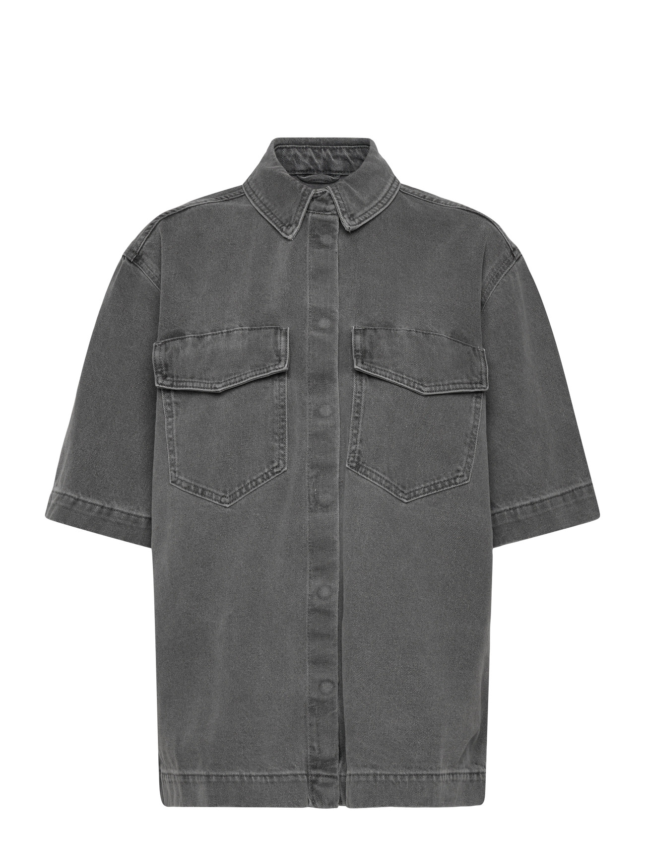 ONLY Onlsophie Oversize S/S Dnm Shirt Grau - S - Damen