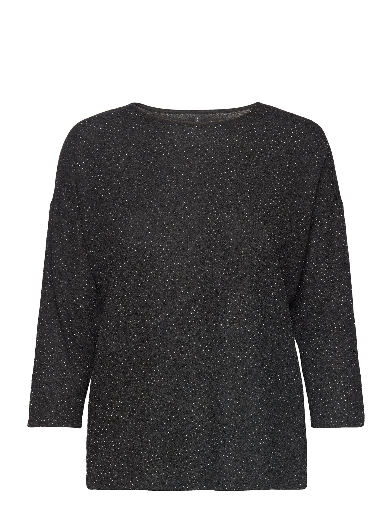 Onlqueen 3/4 Glitter Top Jrs Tops T-shirts & Tops Long-sleeved Black ONLY