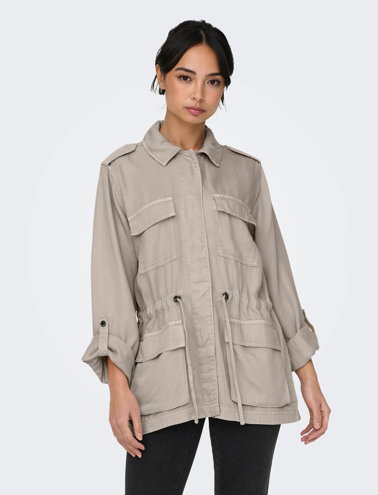 ONLY Onlkenya B Life Utility Jacket Cc Otw, L, Beige, Jakker > Utility-Jakker, Dame