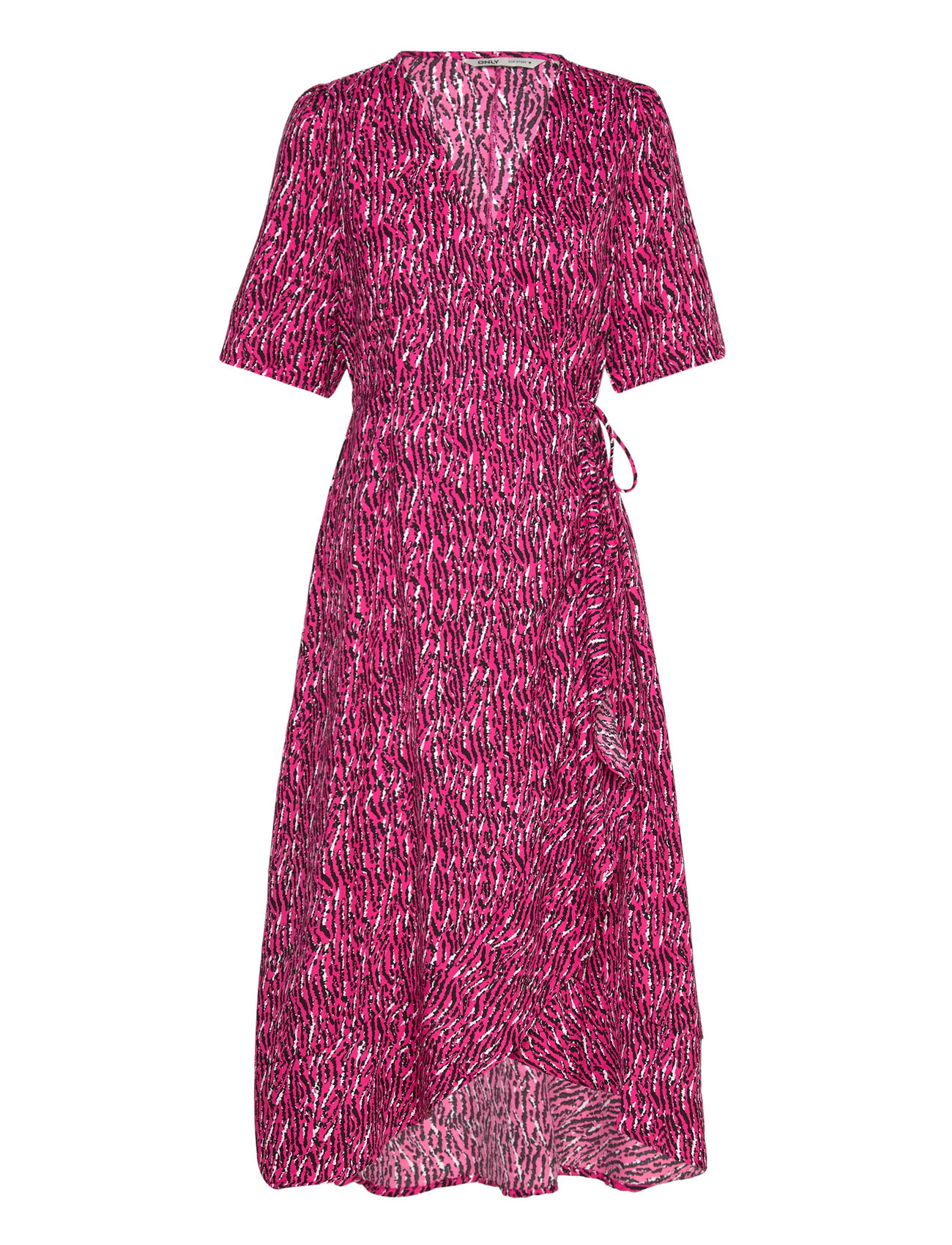 Onlleah S/S Wrap Midi Dress Ex Ptm Pink ONLY 124087