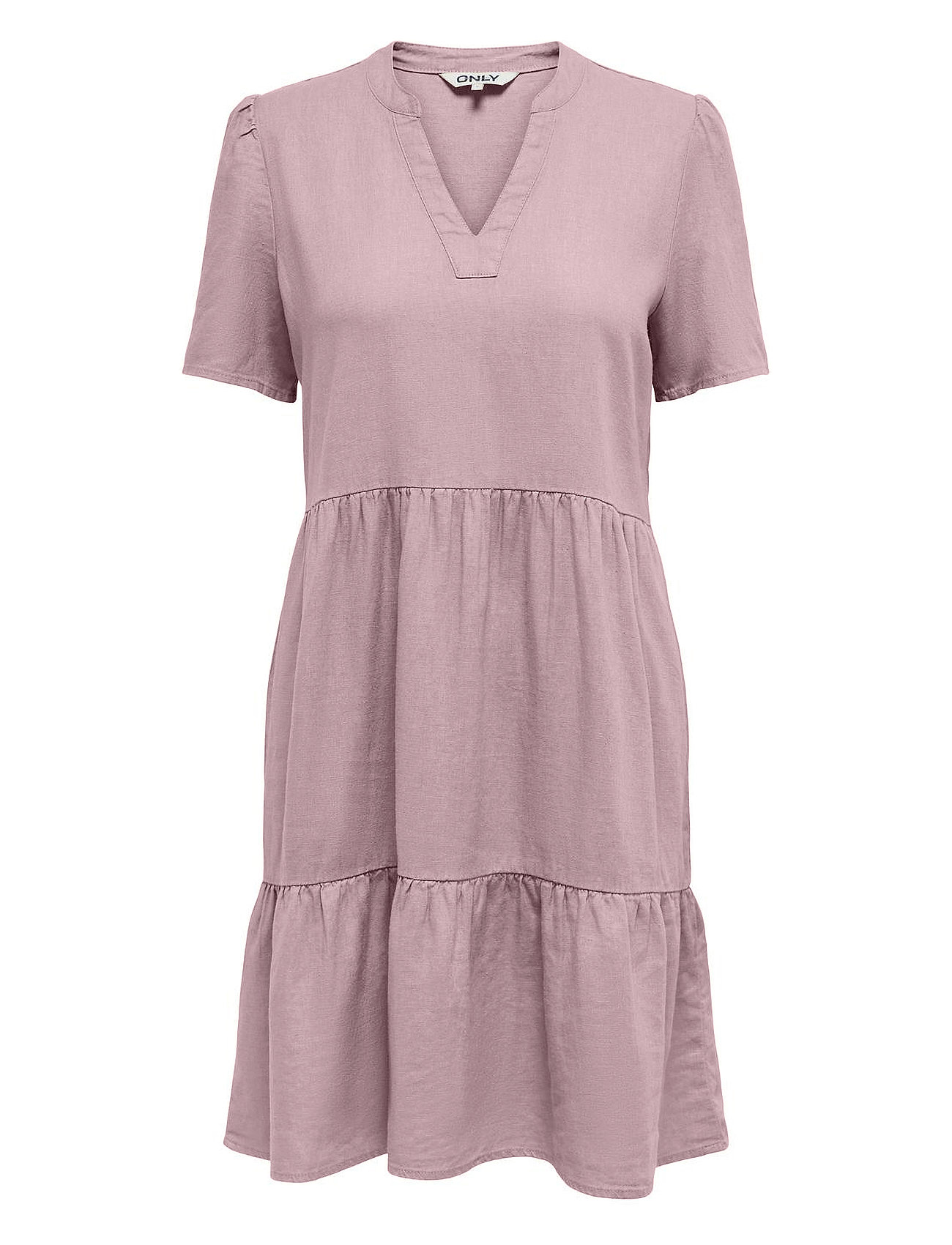 Onltiri-Caro S/S V-Neck Lin Dress Cc Pnt Kort Kjole Purple ONLY