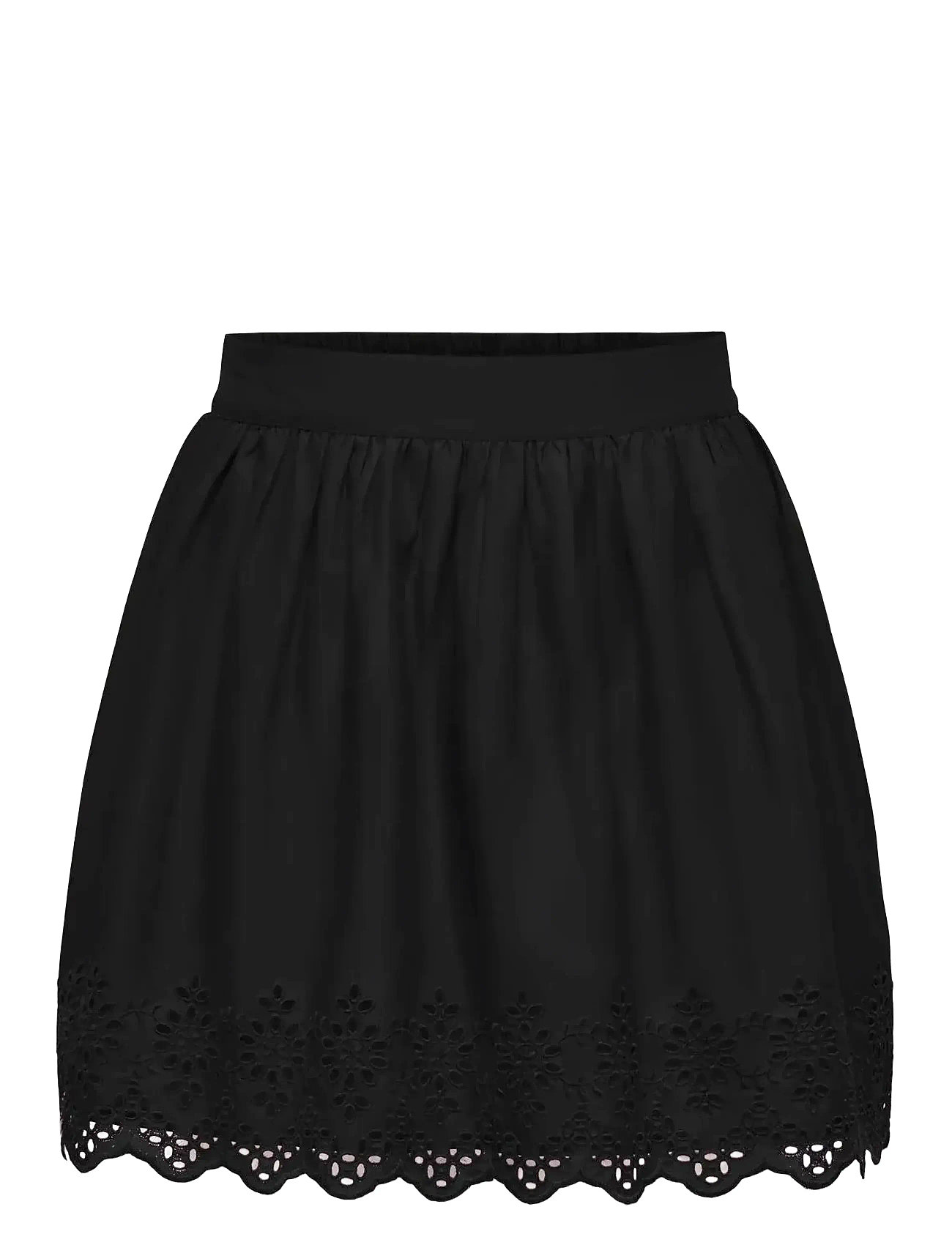 Onllou Life Emb Flowy Skirt Ptm Kort Skjørt Black ONLY
