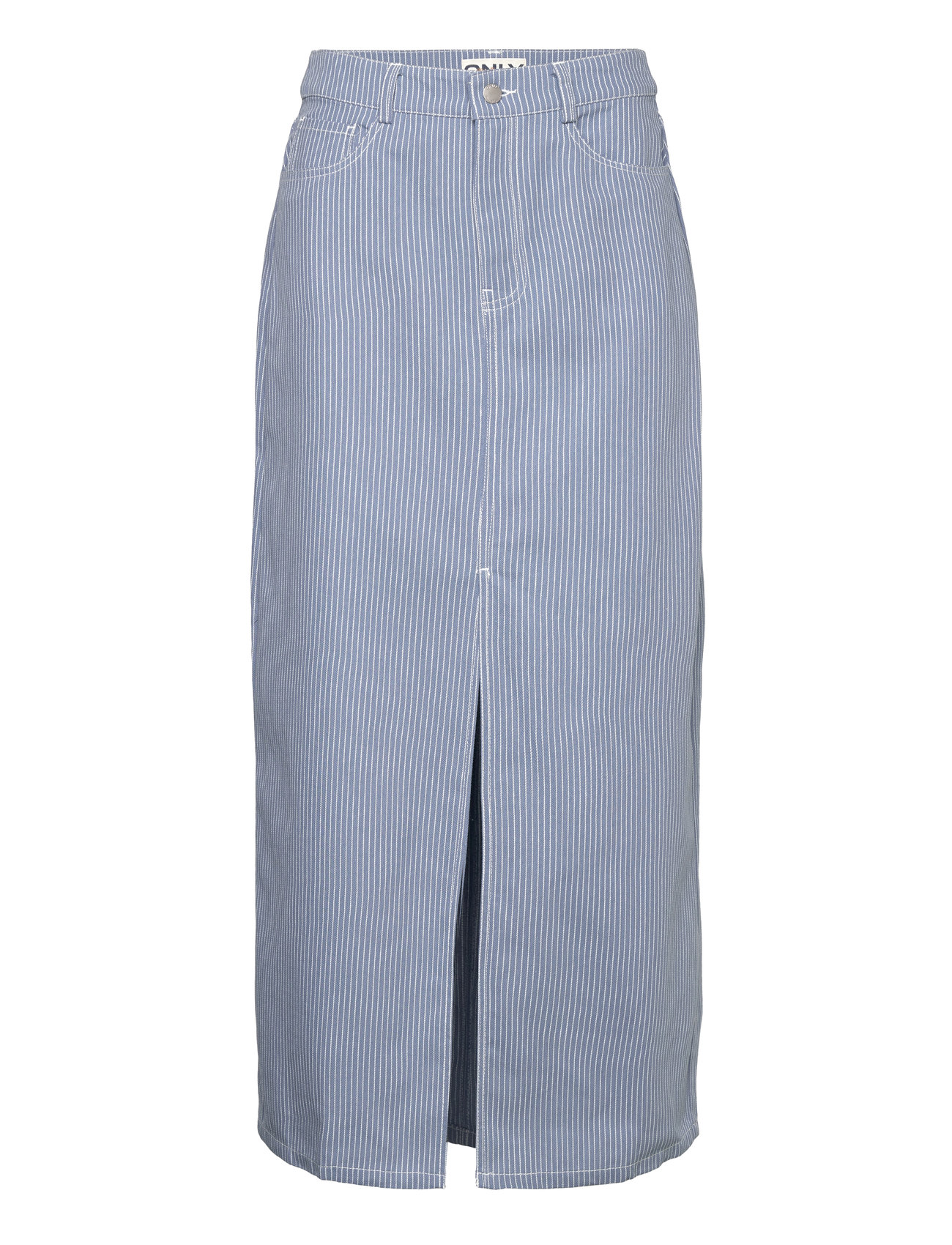 Onlmerle Hw Lon Slit Stripe Skirt Cc Pnt Langt Skjørt Blue ONLY