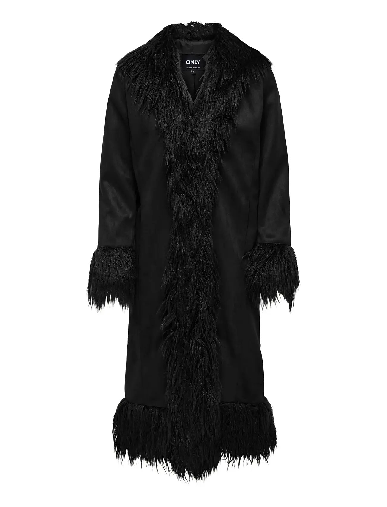 ONLY Onlvienna Faux Wildleder Pelz Mantel Cc Otw Schwarz - S - Damen