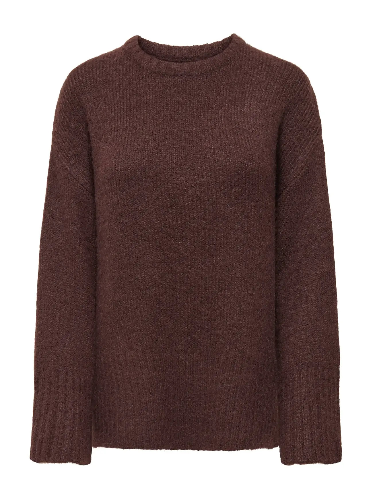 ONLY Onlmaggie Life Ls Loose O-Neck Cc Knt Braun - M - Damen