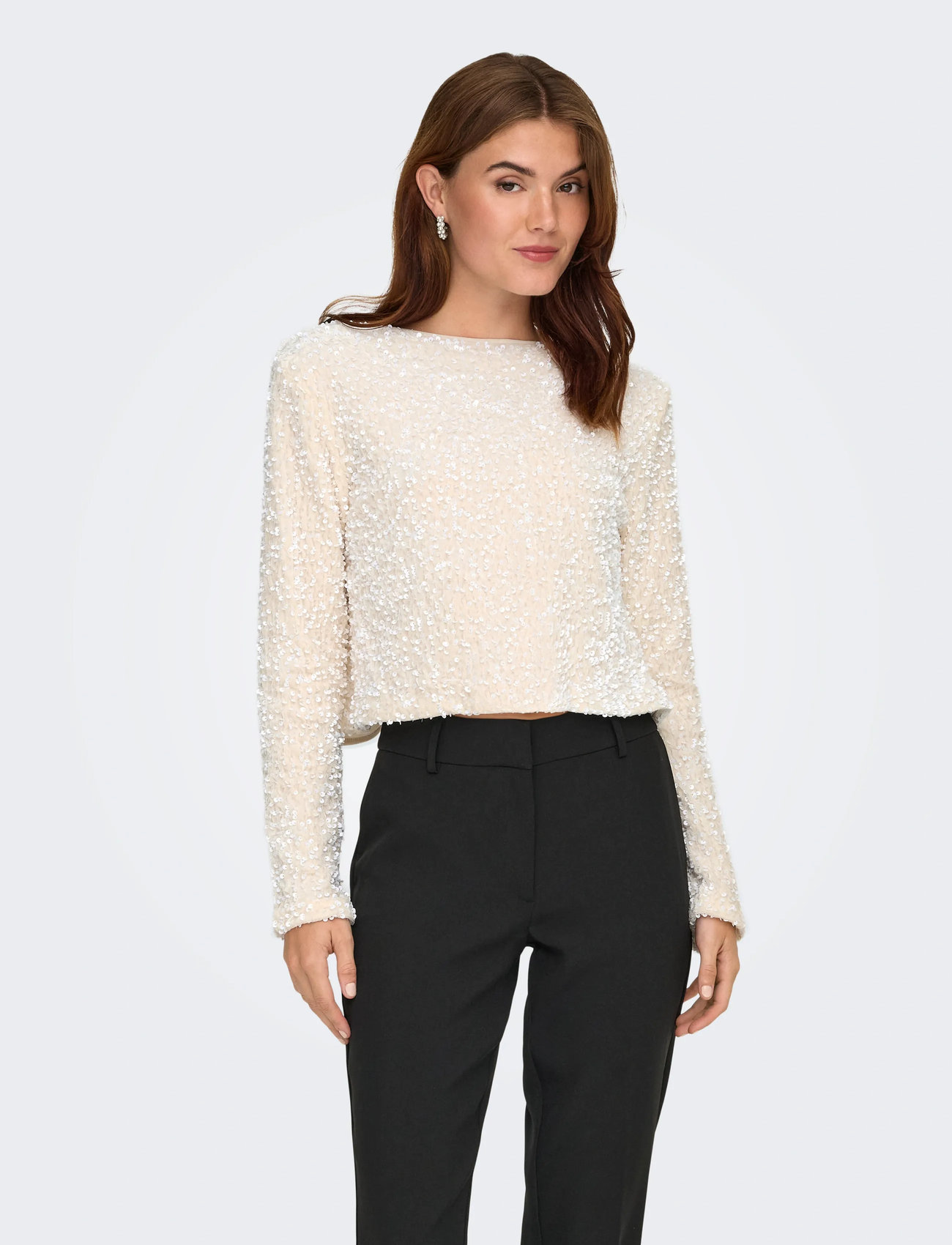ONLY ONLCONFIDENCE SEQUINS - Shorts - black detail:black sequins/zwart