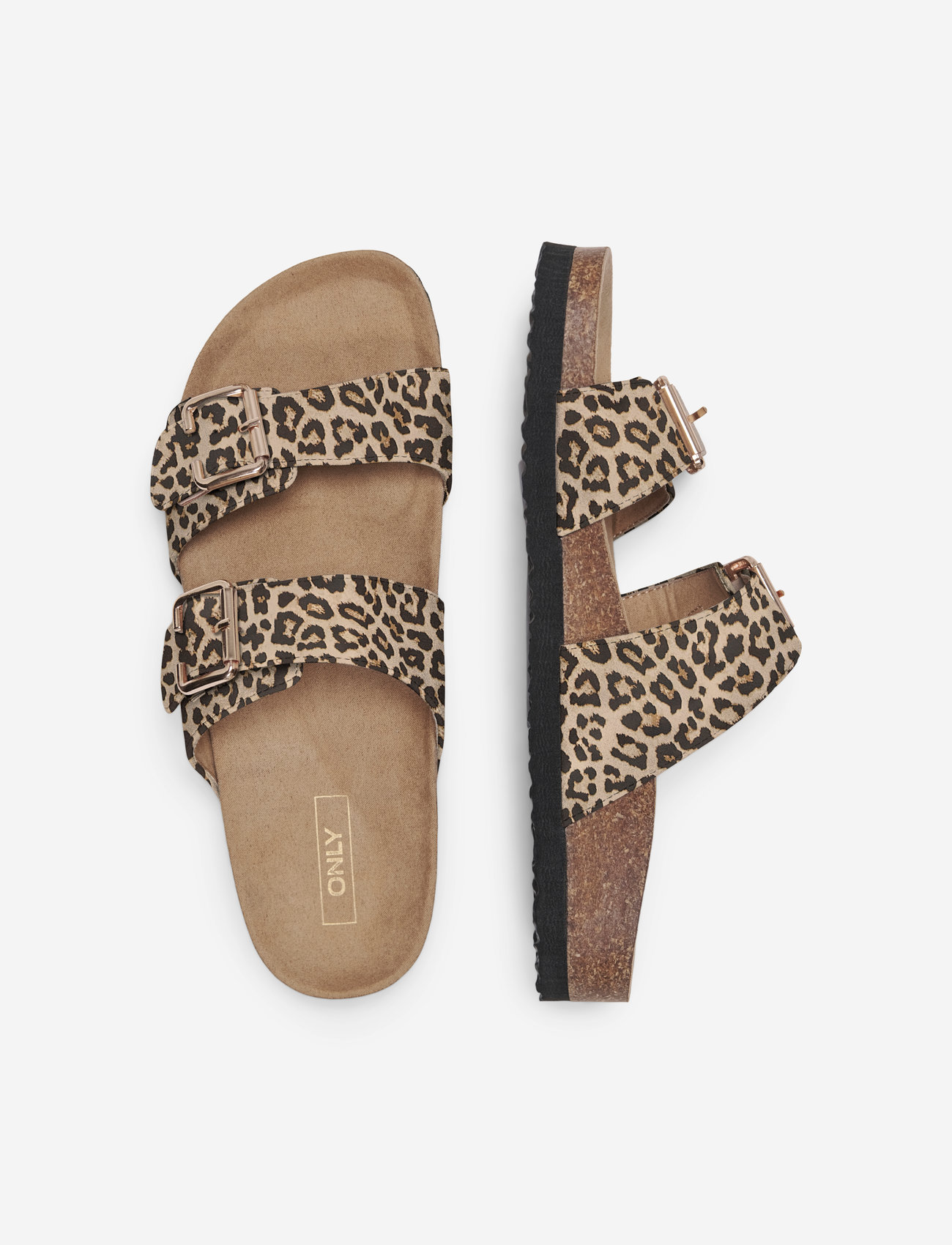 ONLY Onlmaxi-13 Leo Strap Buckle Sandal, 40, Beige, Sandaler > Flade Sandals, Dame