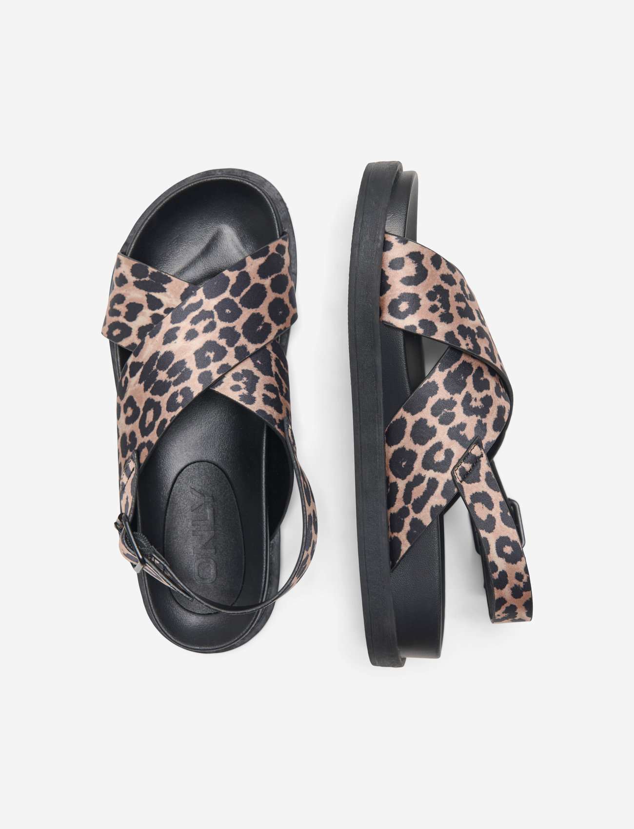 ONLY Onlminnie-2 Leo Slingback Sandal, 38, Multi/patterned, Sandaler > Flade Sandals, Dame