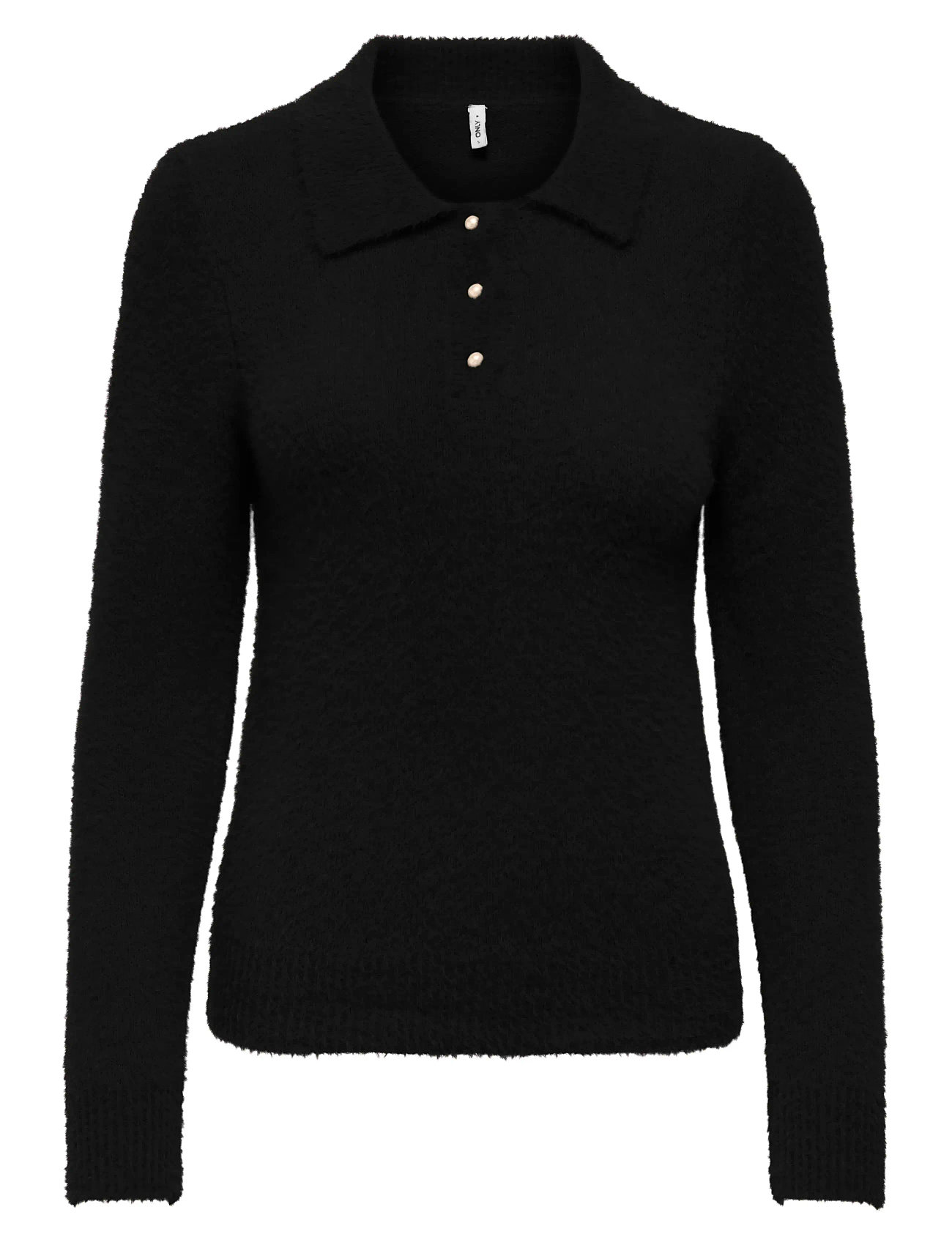 ONLY Onlpetra Ls Polo Bling Cc Knt Schwarz - L - Damen