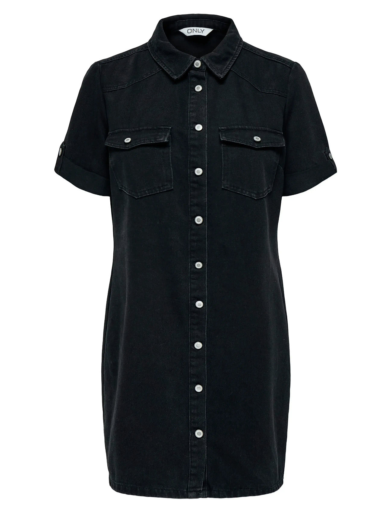 Onllisa S/S Dnm Dress Gua Noos Knelang Kjole Black ONLY
