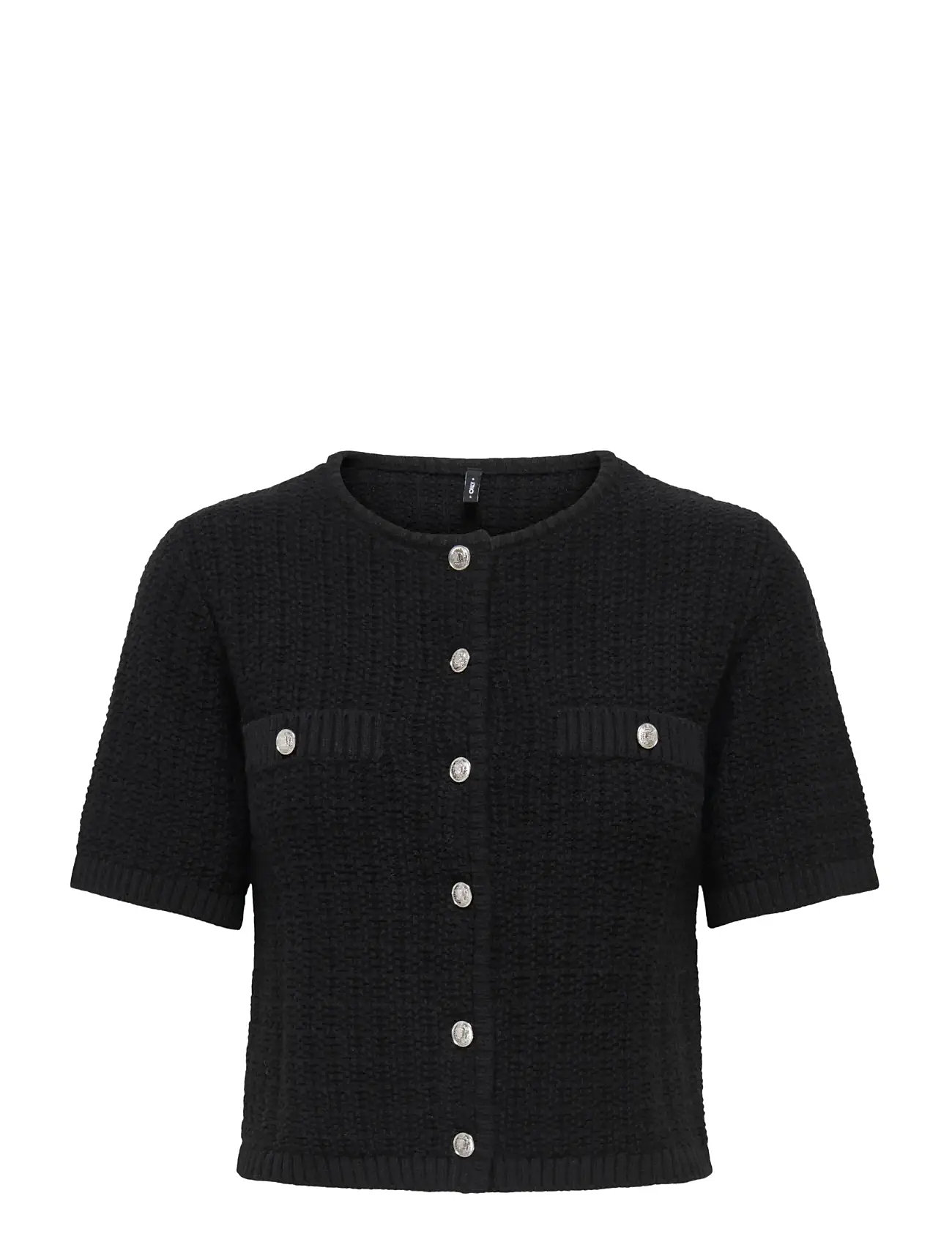 ONLY Onlkiel S/S Button Card Knt Moch, L, Black, Strik > Cardigans, Dame