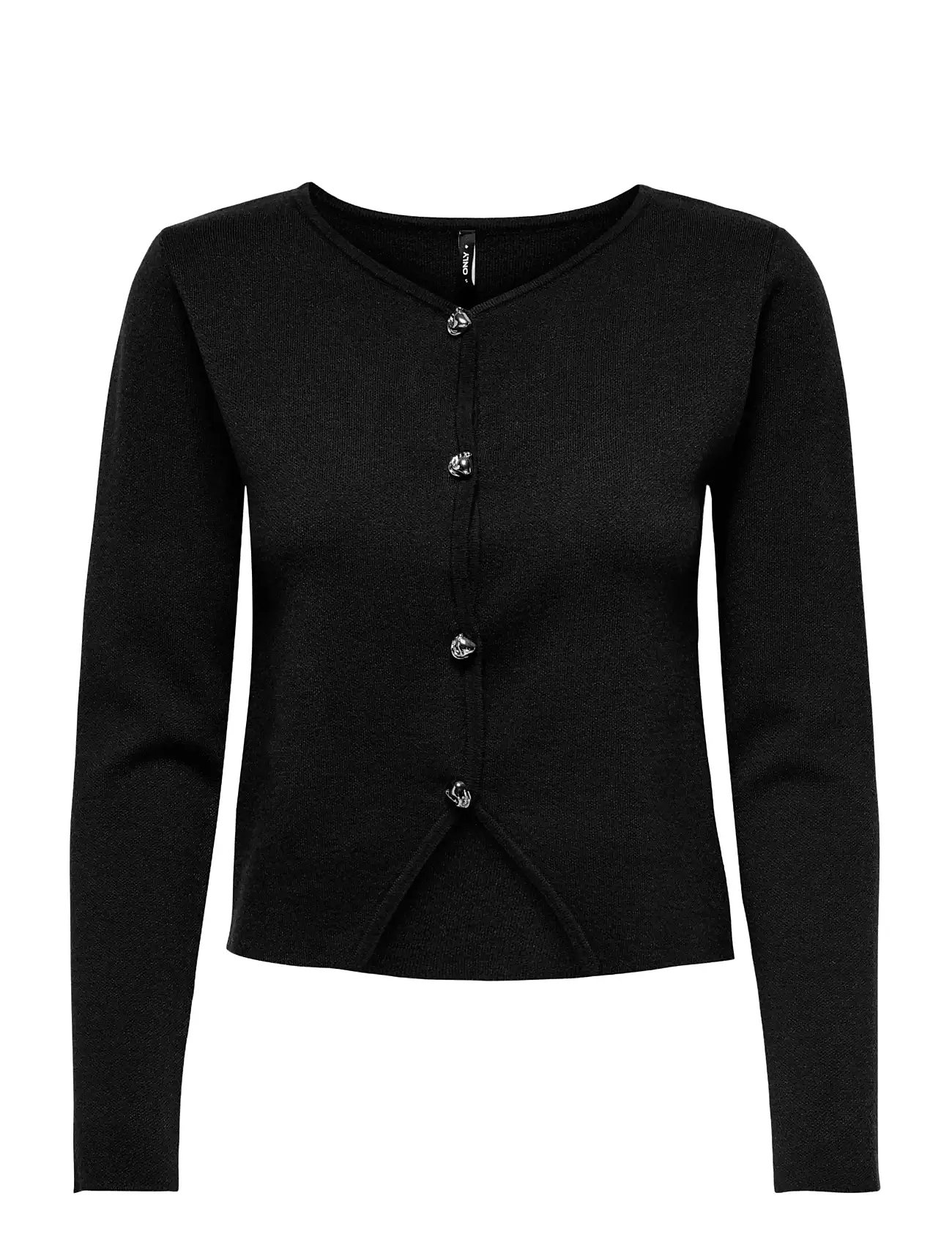 ONLY Onlscarlett Ls Button Cardigan Knt, XL, Black, Strik > Cardigans, Dame