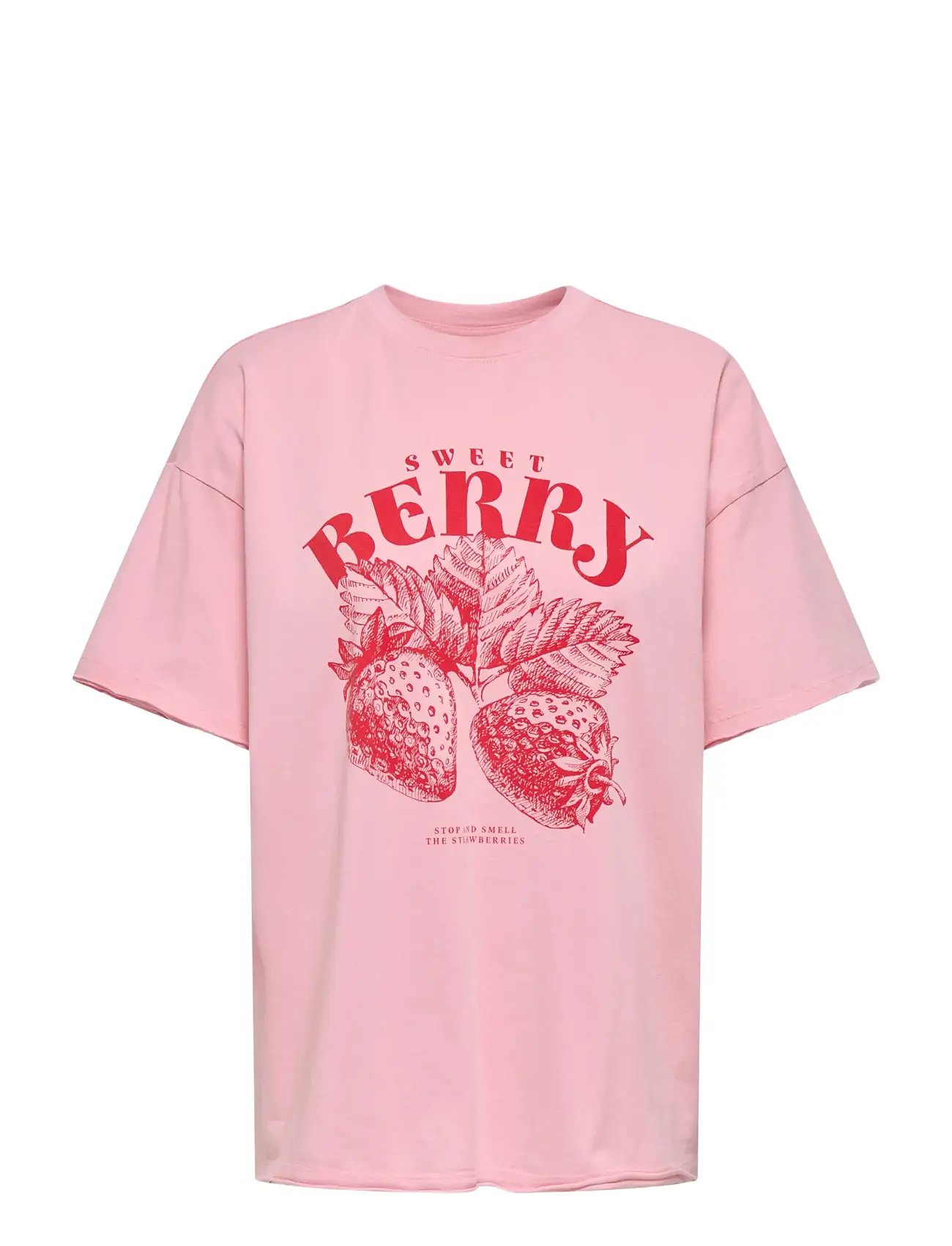 ONLY Onlkinna S/S Oversize Oberteil Box Jrs Pink - M - Damen