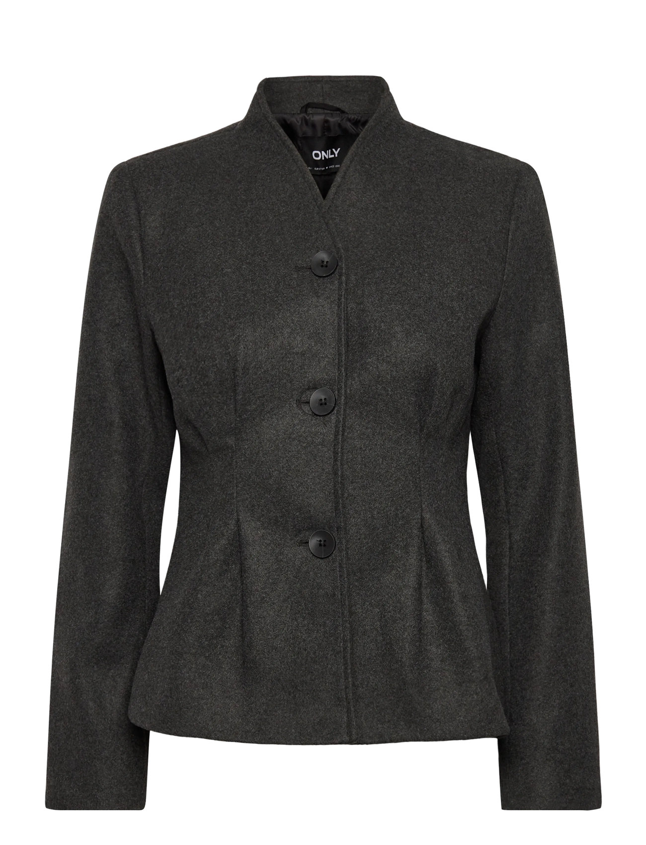 ONLY Onlnancy Life Fitted Coat Otw, XL, Grey, Frakker > Lette Frakker, Dame
