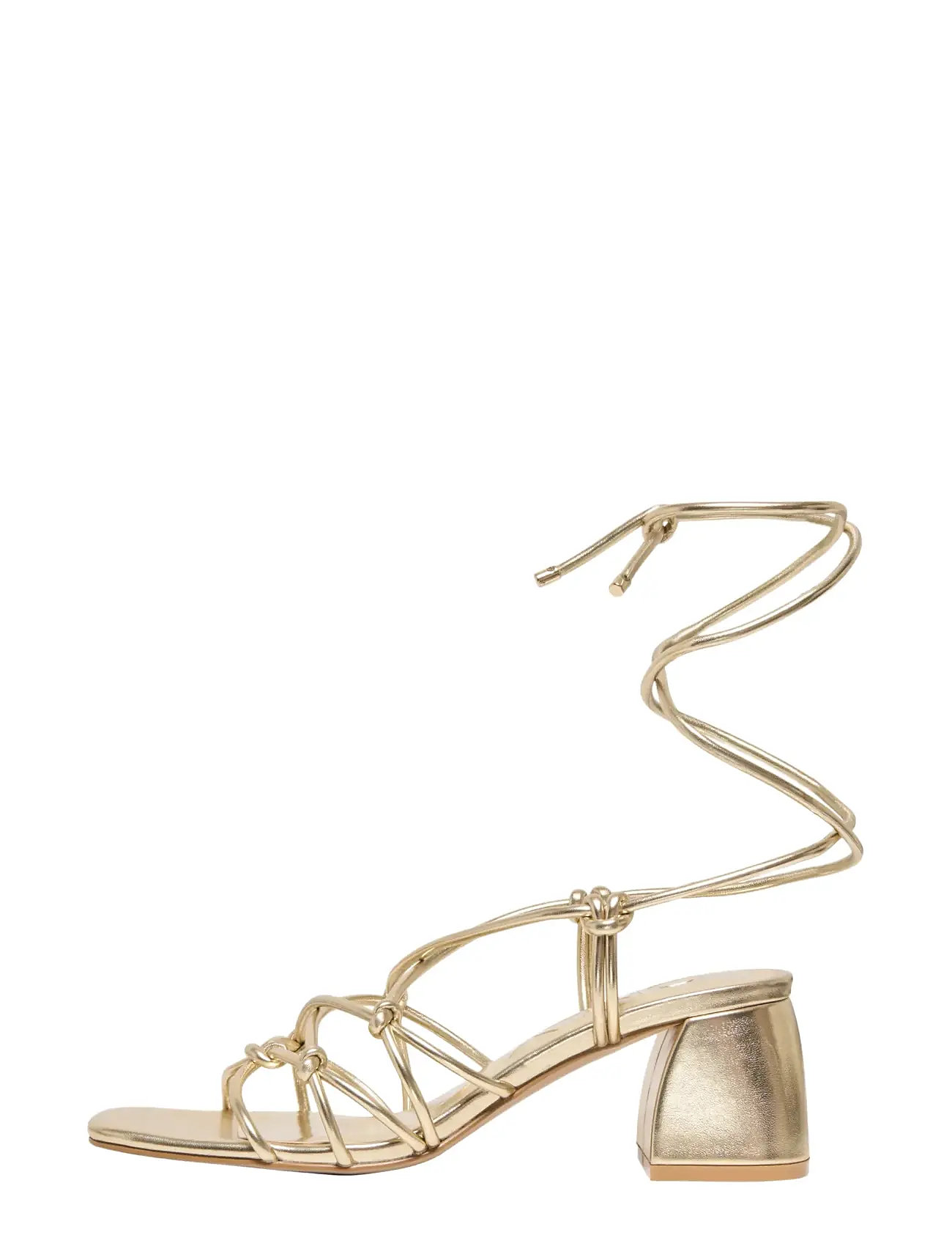 ONLY Onlavery-3 Pu Wrap Around Heeled Sandale Gold - 41 - Damen