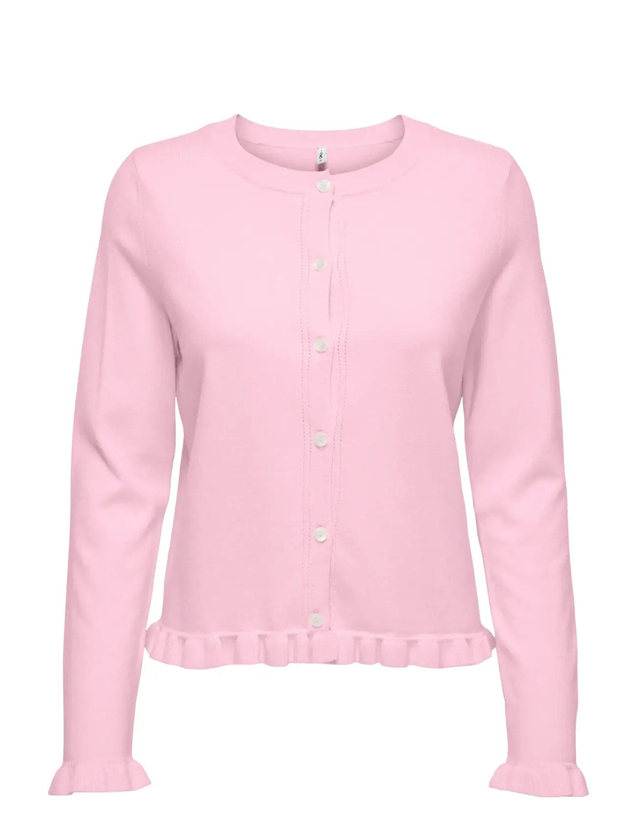 ONLY Onlcinderel Ls Frill Cardigan Ex Knt, S, Pink, Strik > Cardigans, Dame