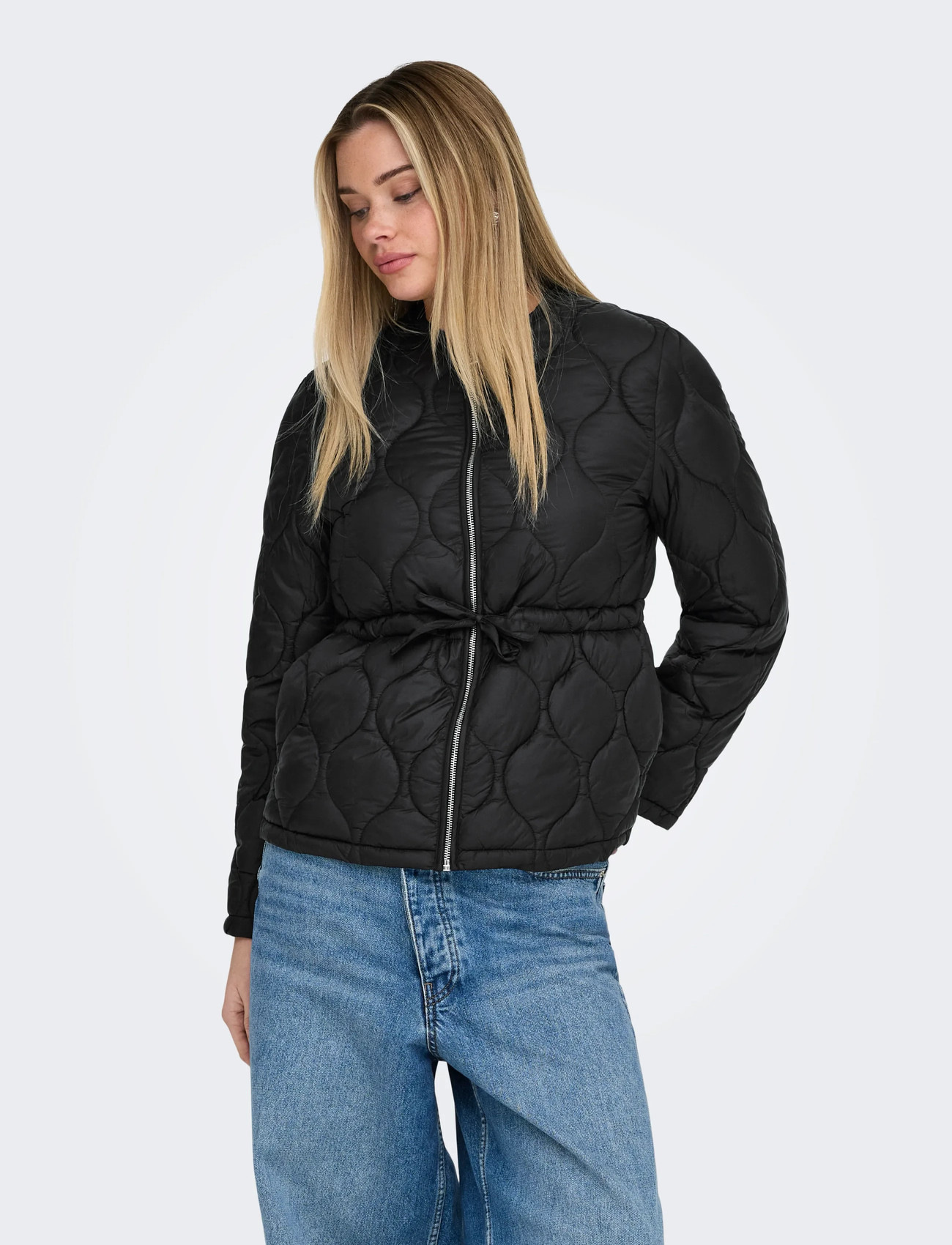 ONLY Onlamara Quilted Jacket Otw, M, Black, Jakker > Vatteret Jakke, Dame